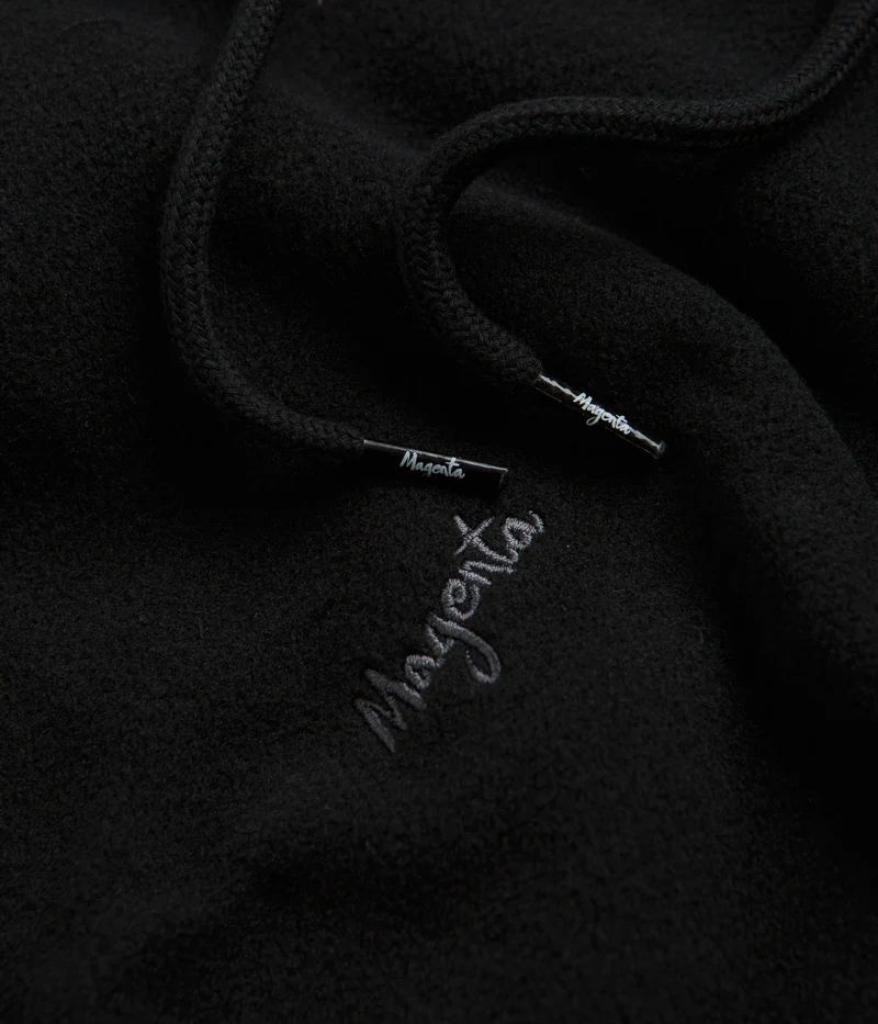 Magenta Loop Fleece Hoodie - Black - Image 3