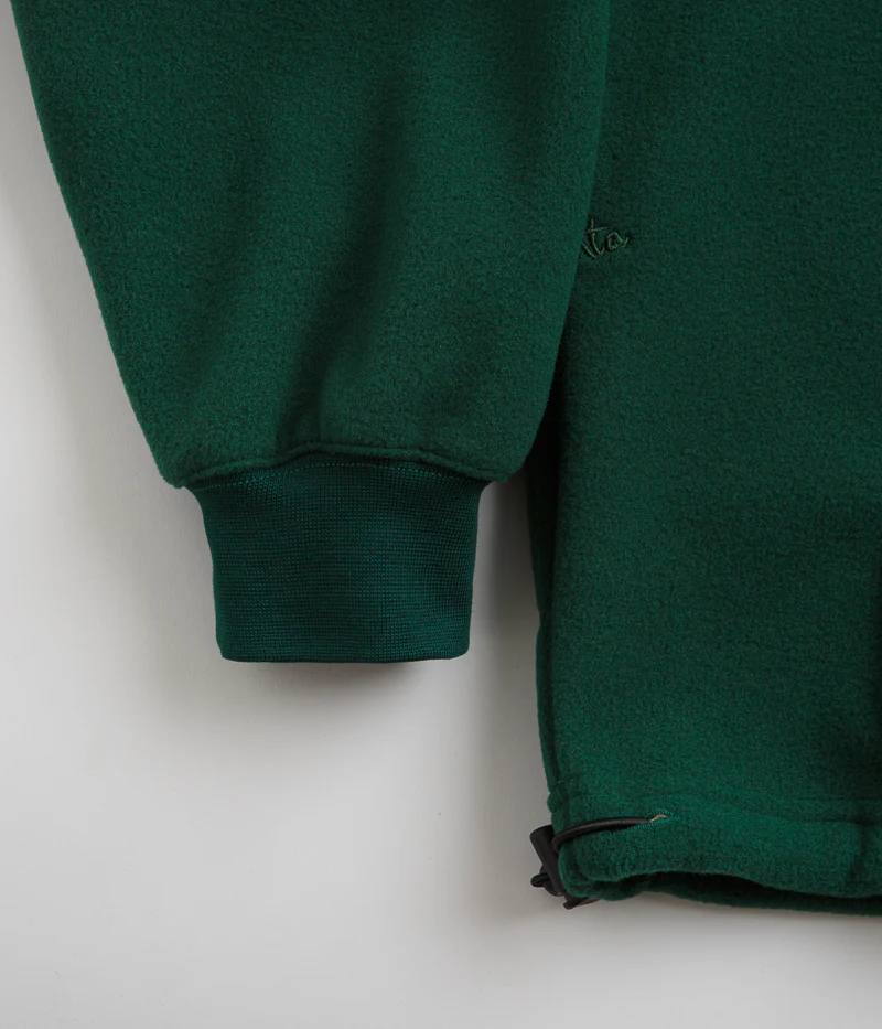 Magenta Loop Fleece Hoodie - Green - Image 2