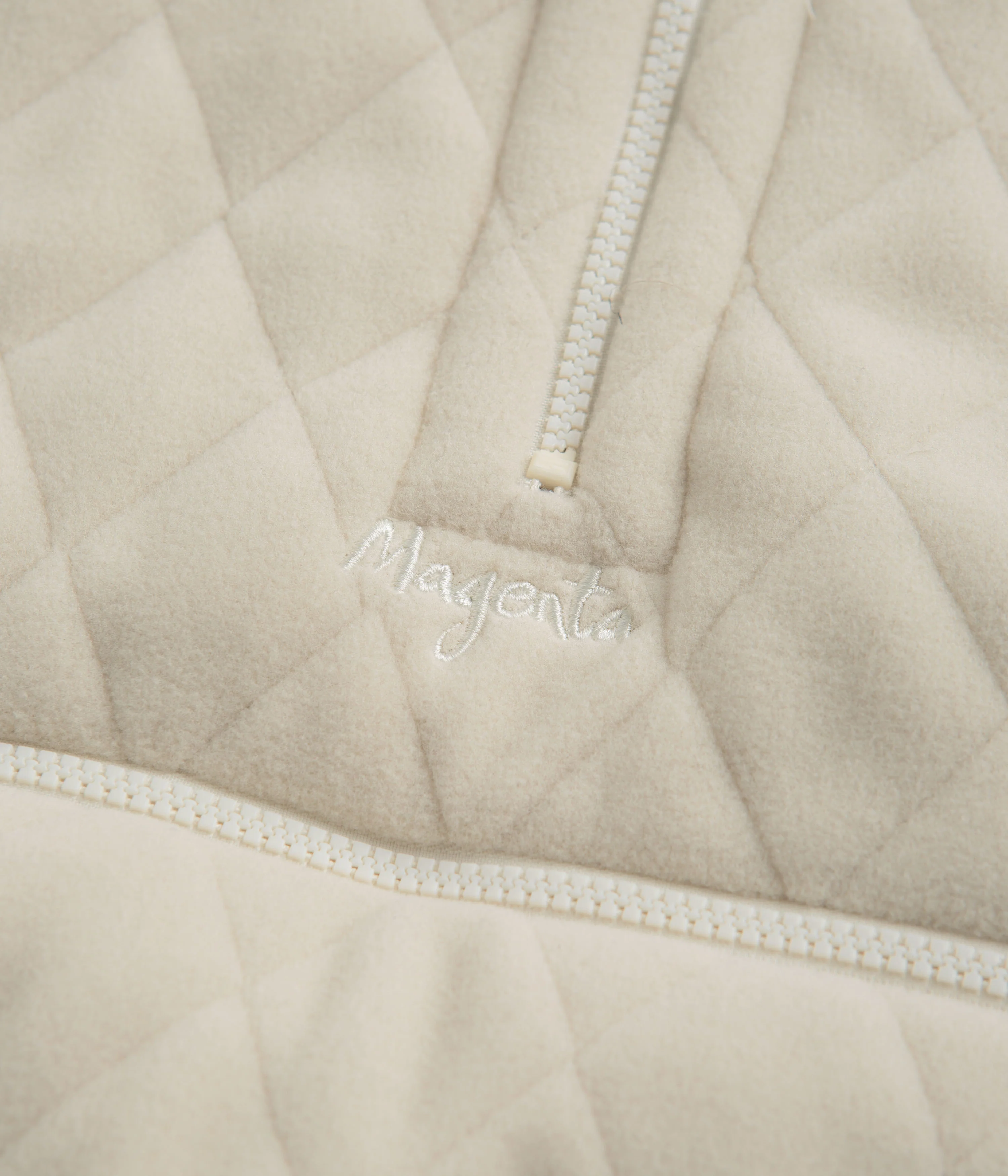 Magenta Lunar Quilted High Neck Sweatshirt - Natural - Image 4