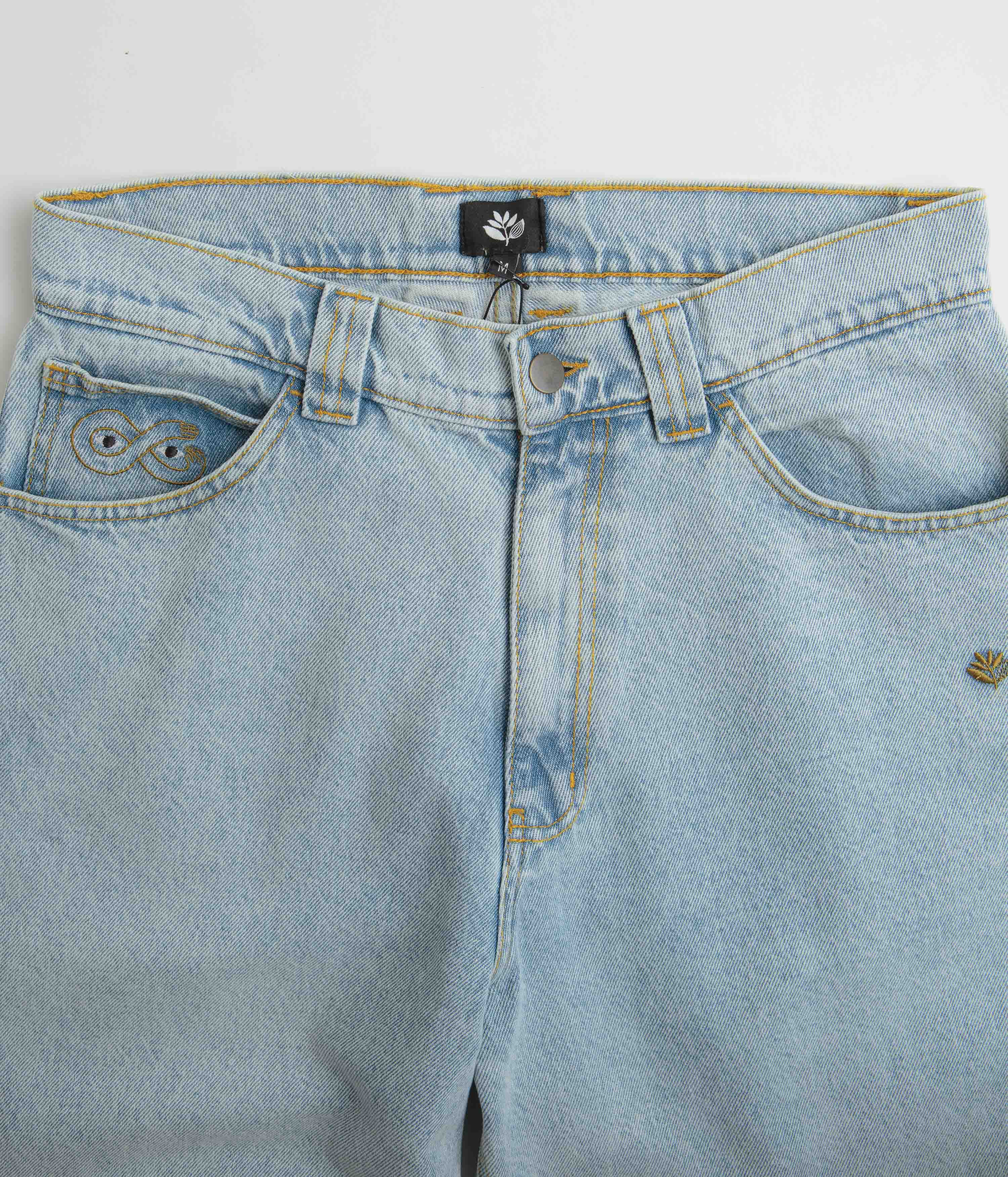 Magenta OG 2 Tone Jeans - Washed Denim / Orange - Image 4