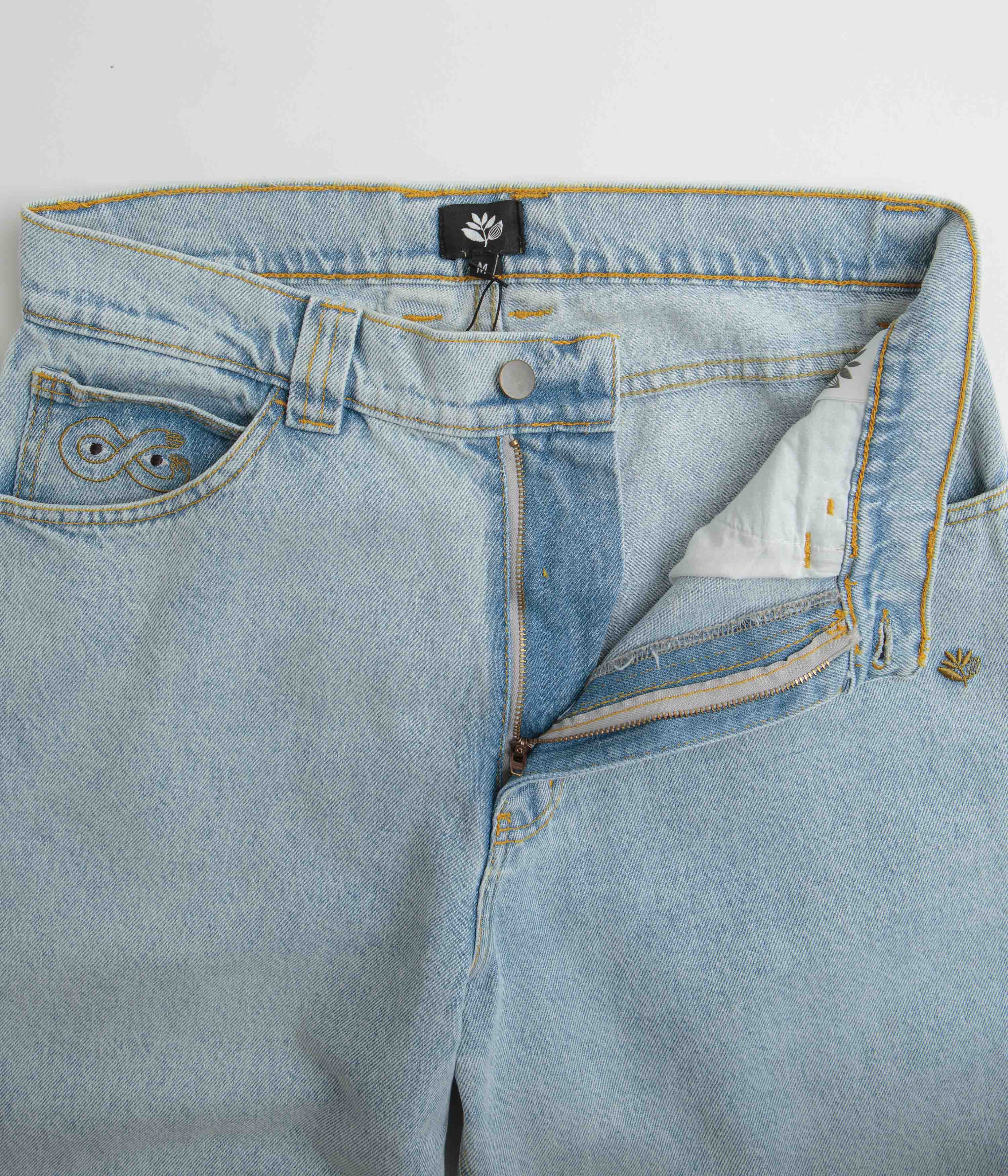 Magenta OG 2 Tone Jeans - Washed Denim / Orange - Image 5