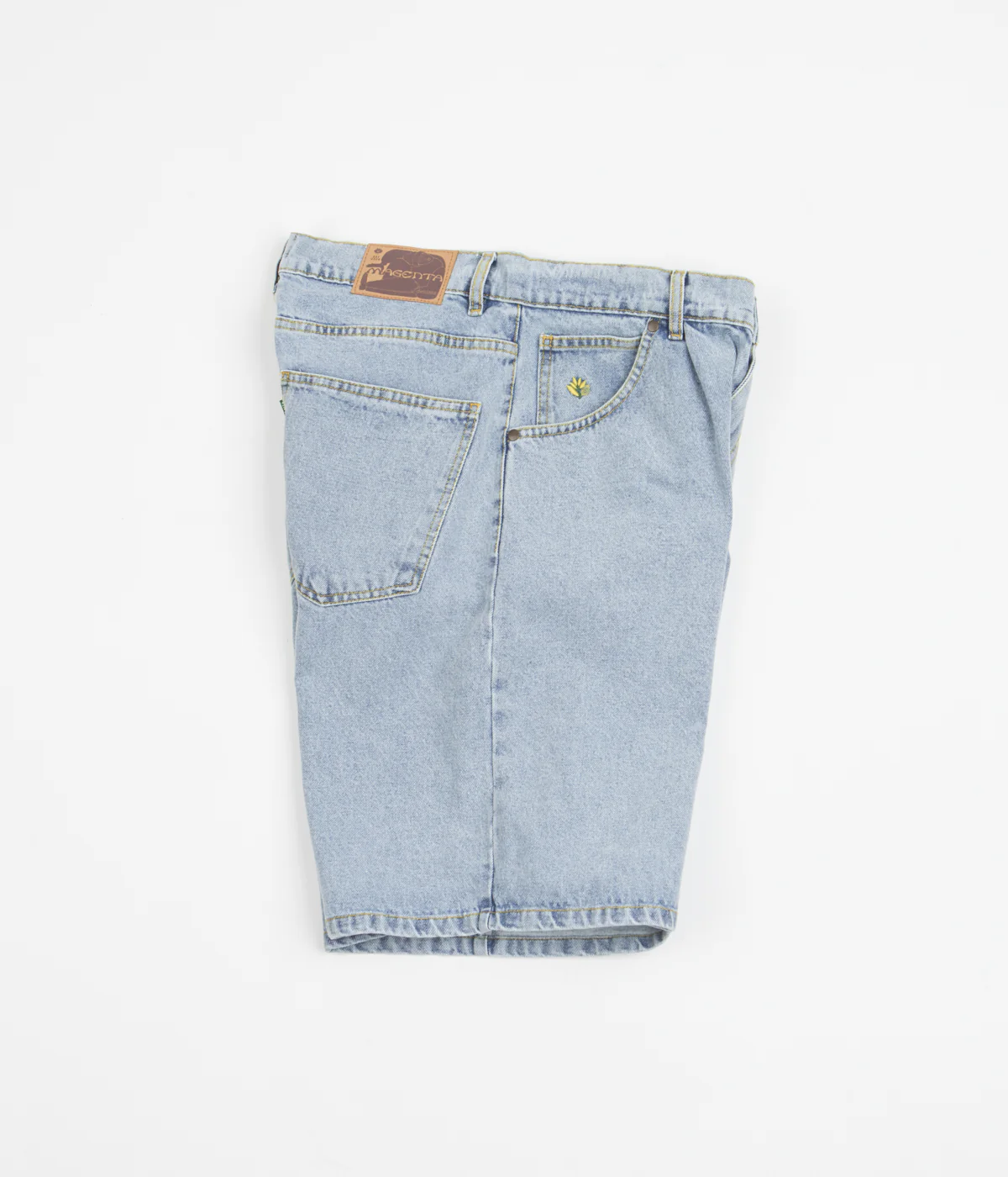 Magenta OG Denim Long Shorts - Washed Blue - Image 2