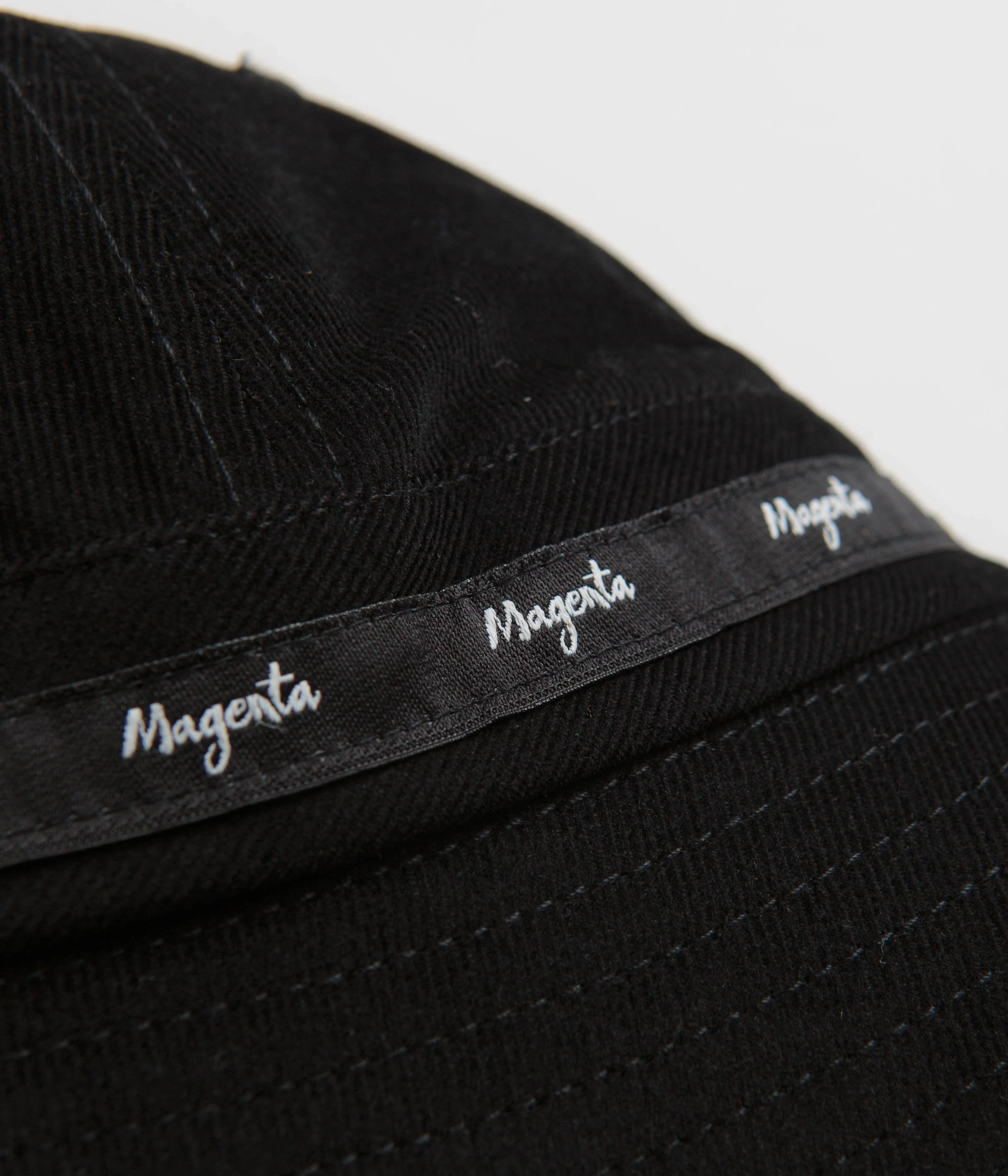 Magenta Script Cord Bucket Hat - Black - Image 3