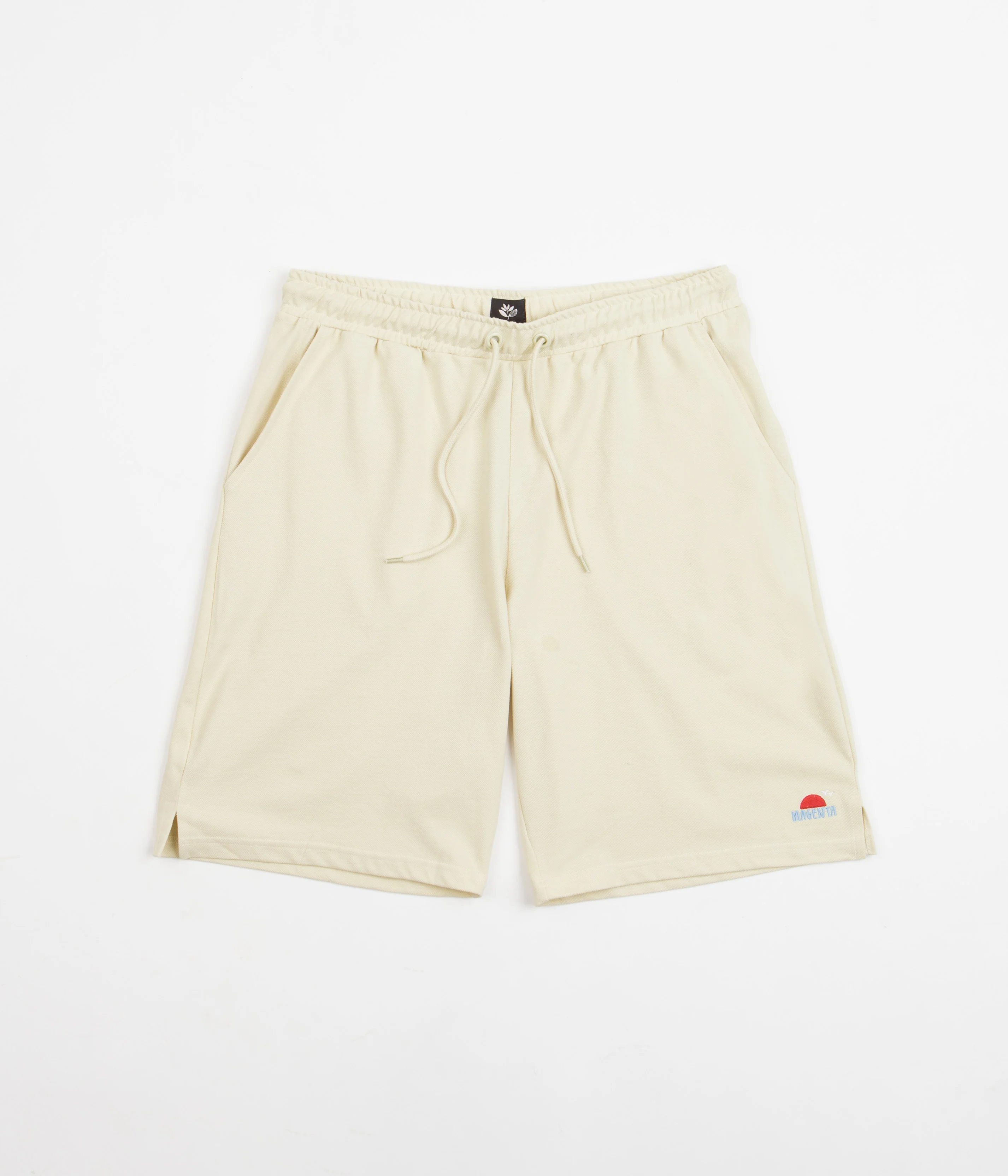 Magenta Sunset Pique Shorts - Natural