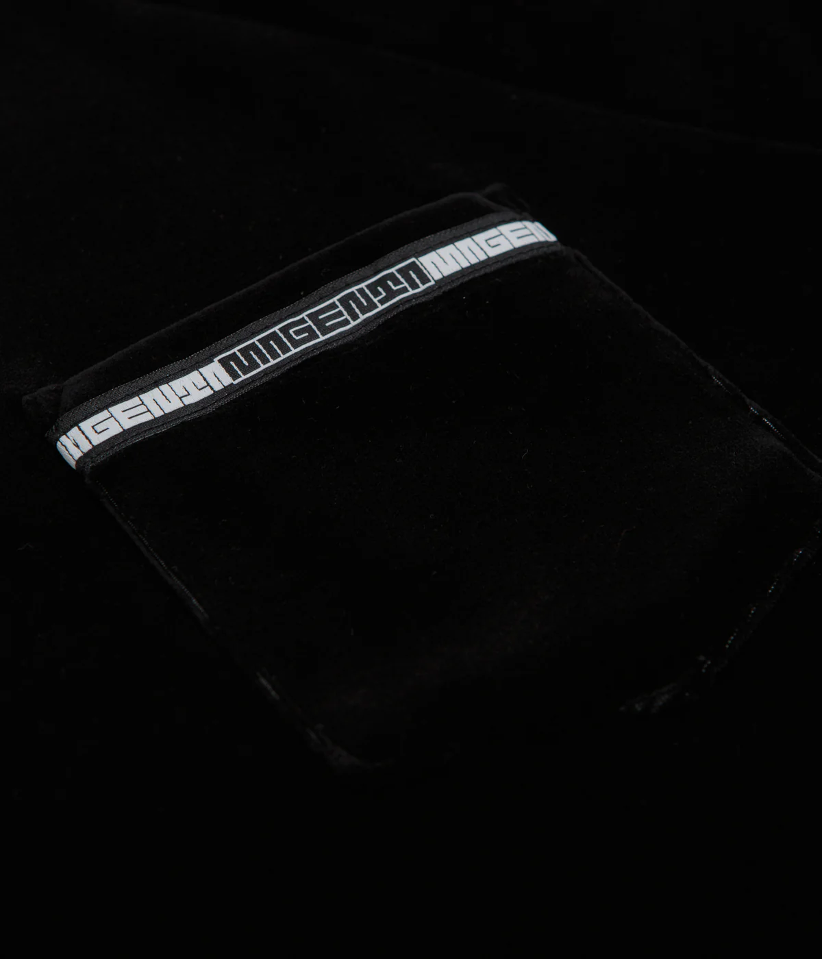 Magenta Velours Pocket T-Shirt - Black - Image 3