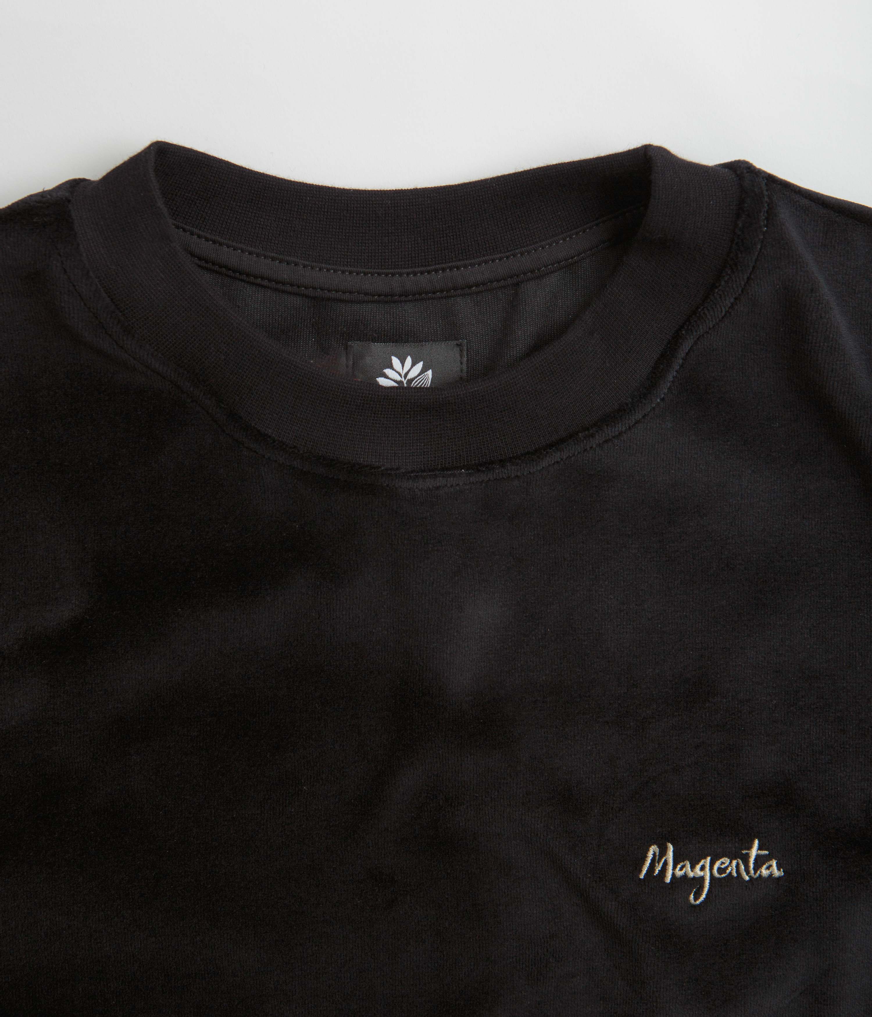 Magenta Velvet Long Sleeve T-Shirt - Black - Image 4