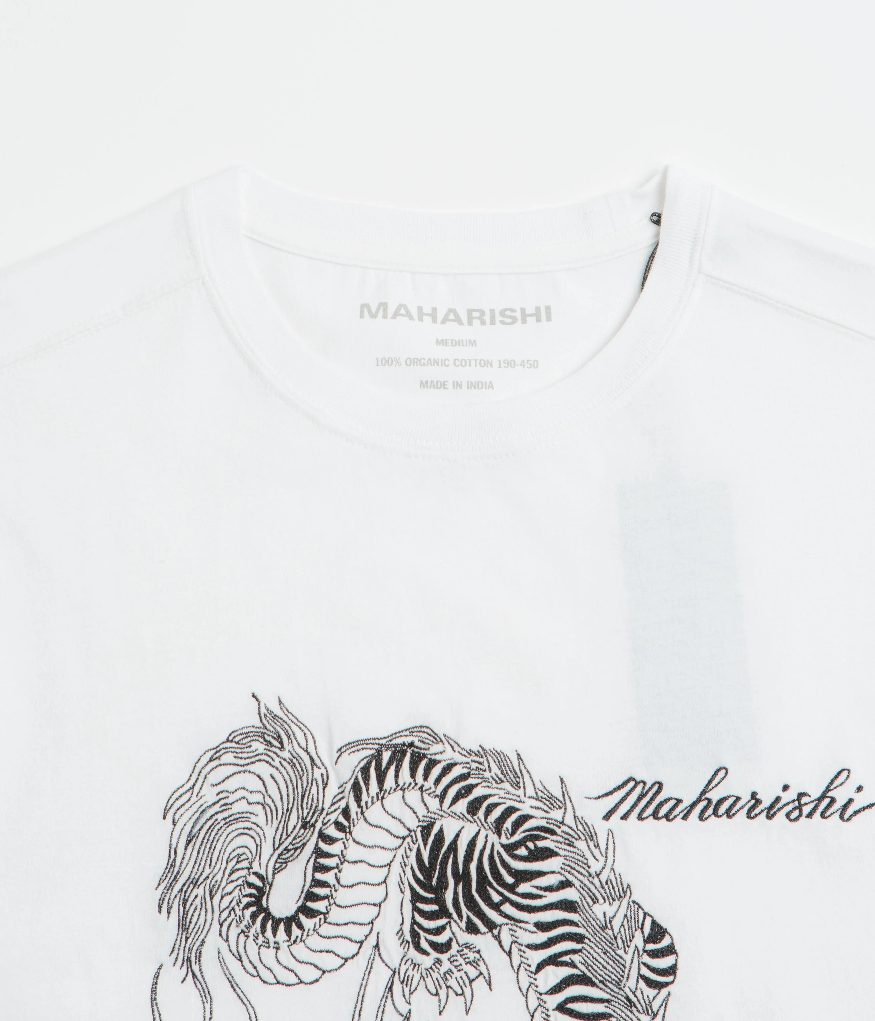 Maharishi Tiger Dragon T-Shirt - White - Image 2