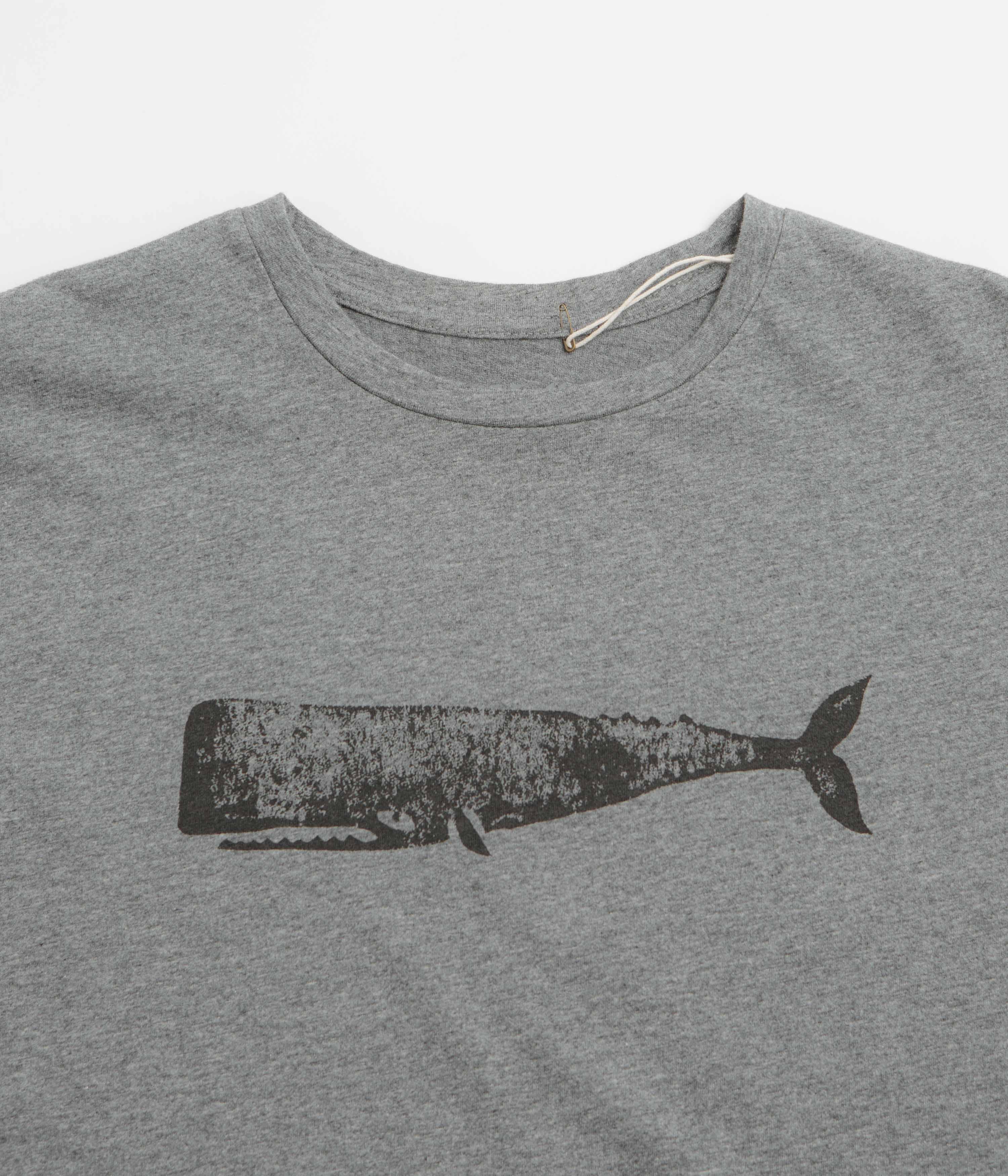 Mollusk Big Whale T-Shirt - Heather Grey - Image 2