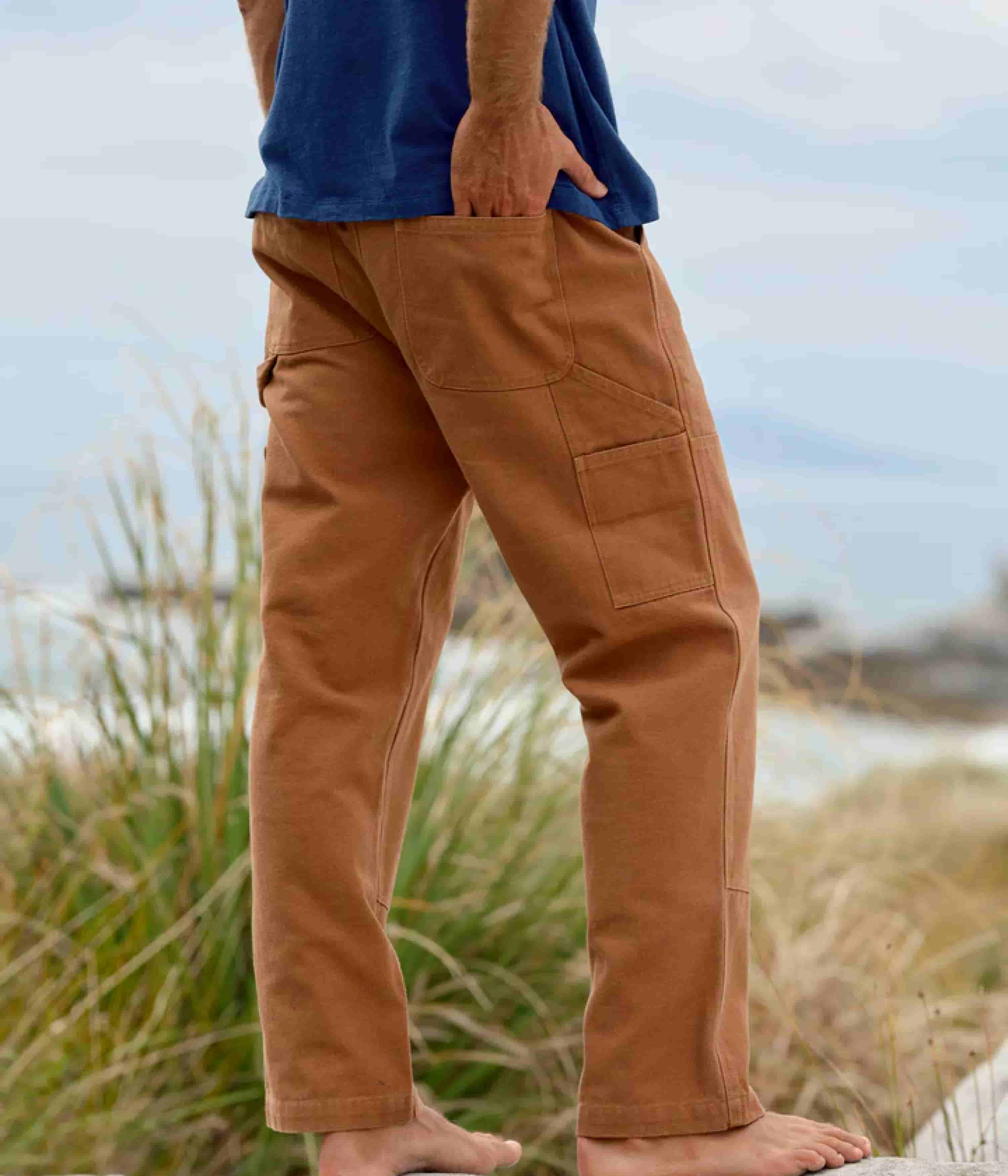 Mollusk Canvas Work Pants  - Almond - Image 2