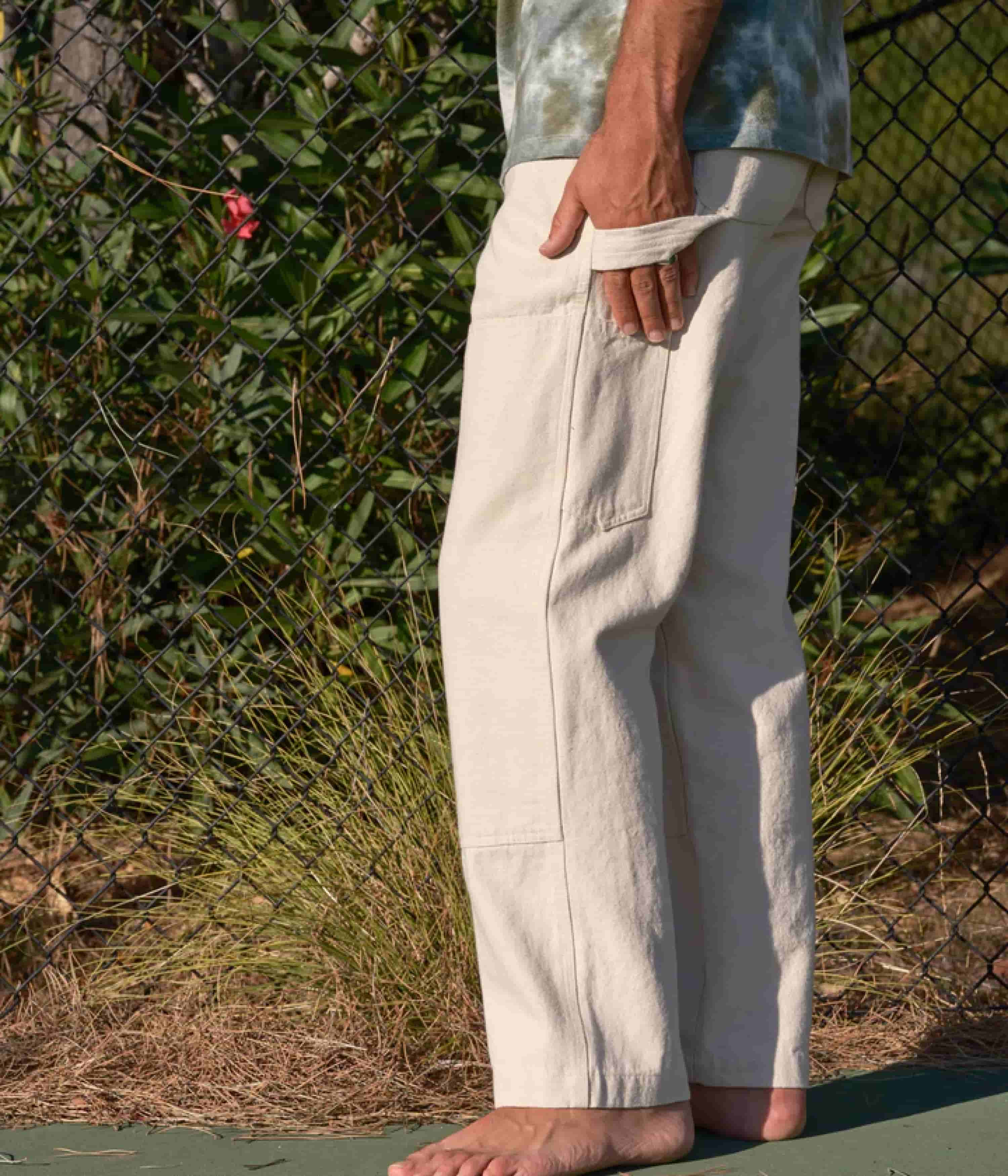 Mollusk Canvas Work Pants  - Natural - Image 2
