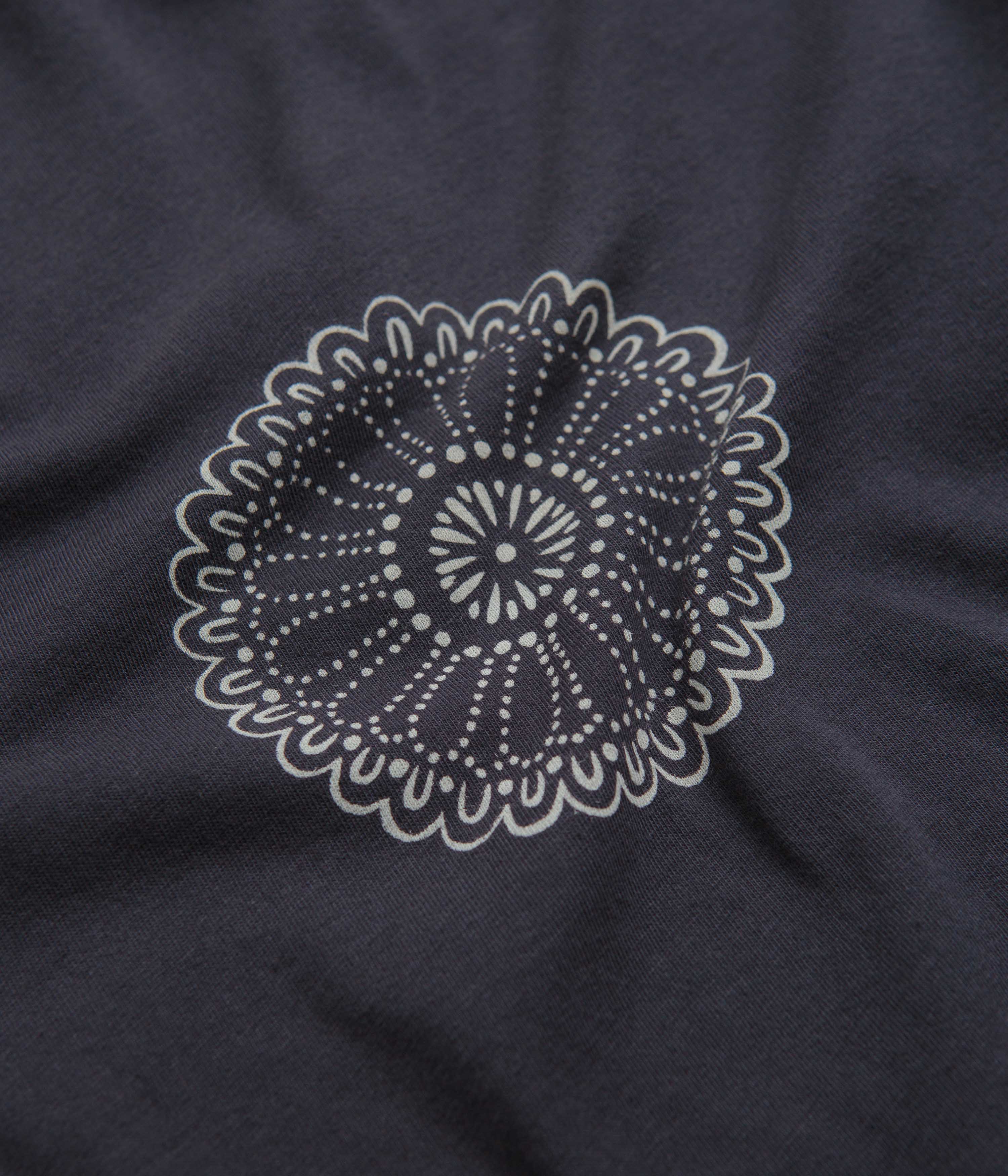 Mollusk Chrysanthemum T-Shirt - Black Indigo - Image 4