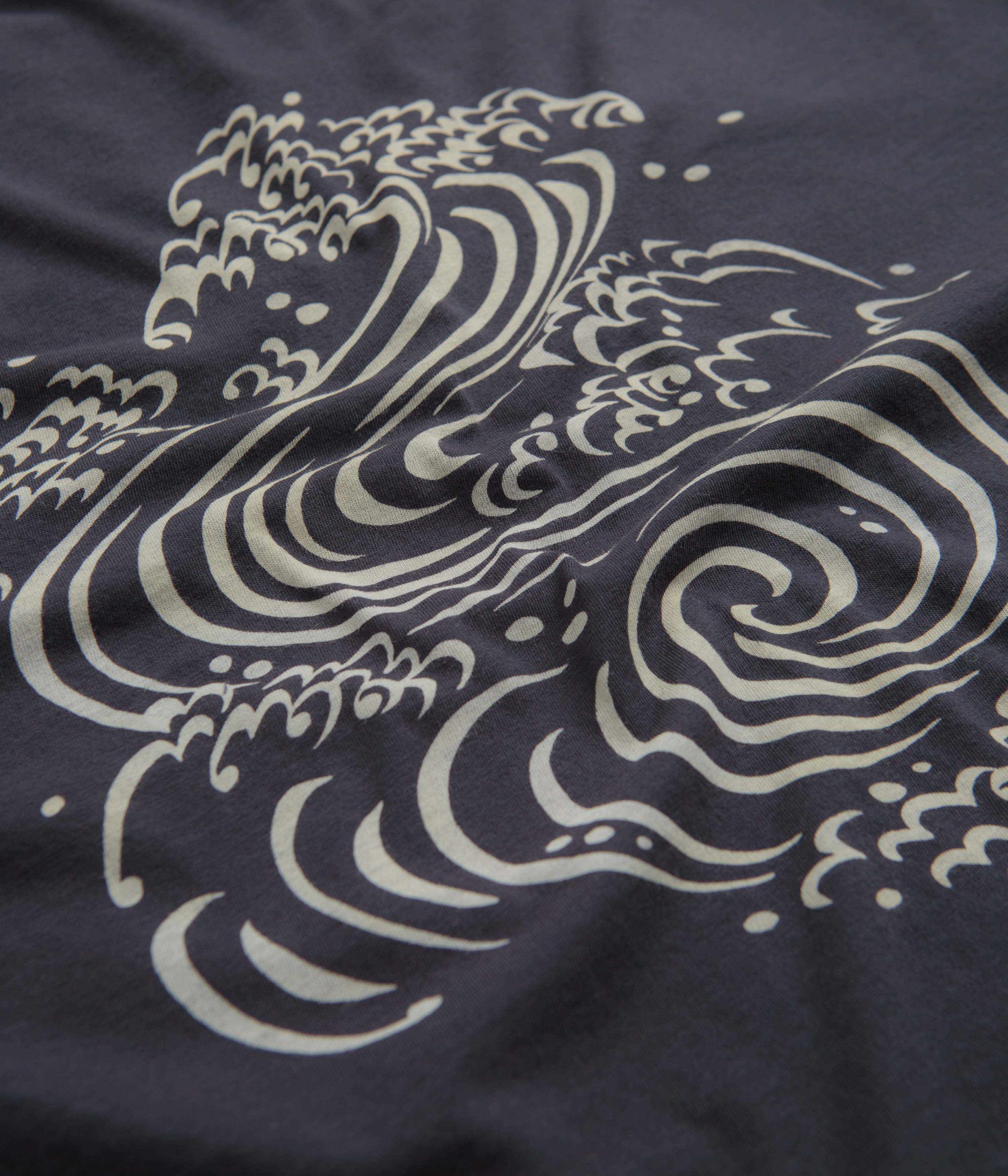 Mollusk Chrysanthemum T-Shirt - Black Indigo - Image 5