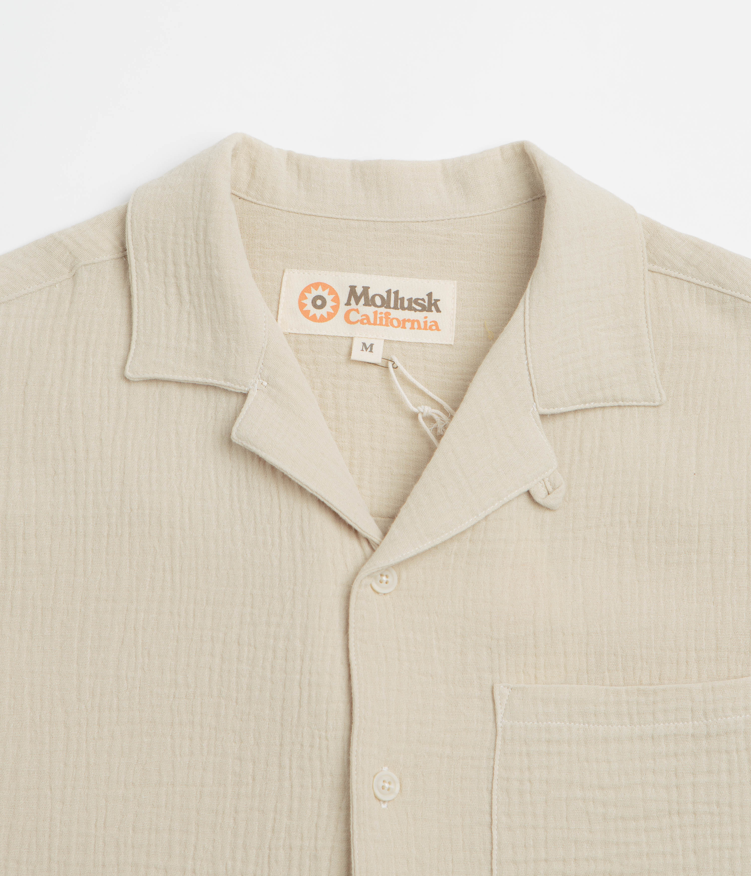 Mollusk Cosmo Short Sleeve Shirt - Oat - Image 2