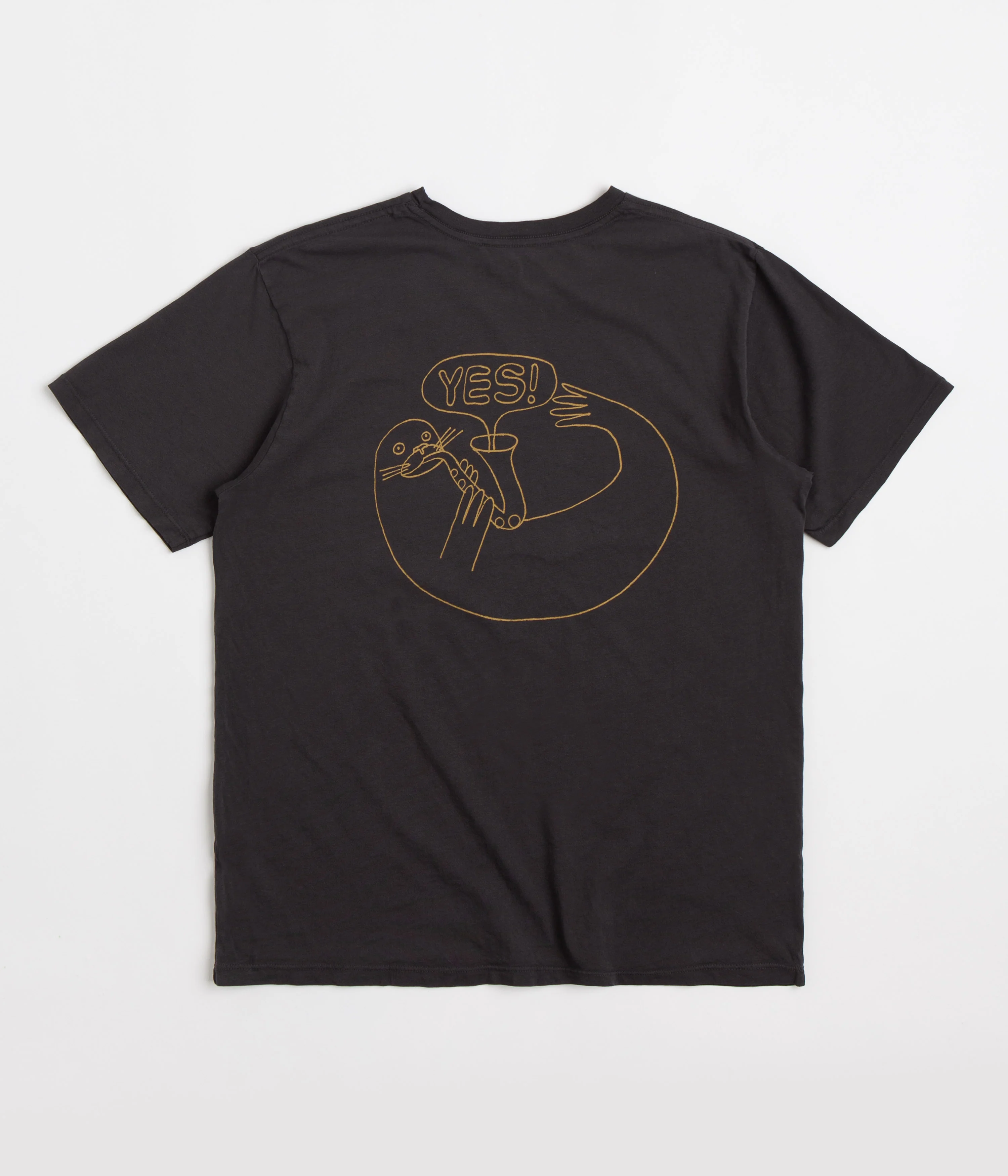 Mollusk Dude Yes T-Shirt - Black Indigo
