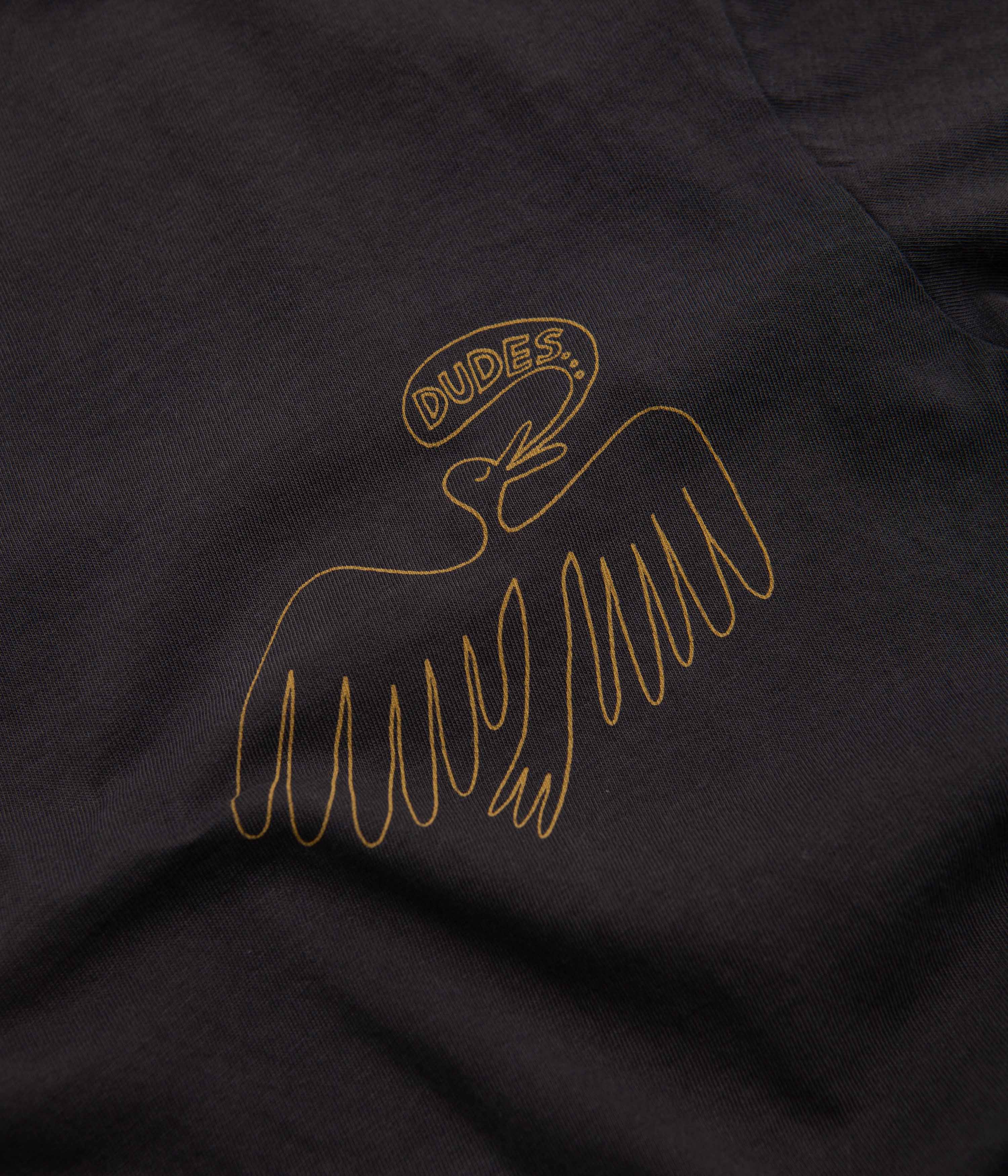 Mollusk Dude Yes T-Shirt - Black Indigo - Image 3