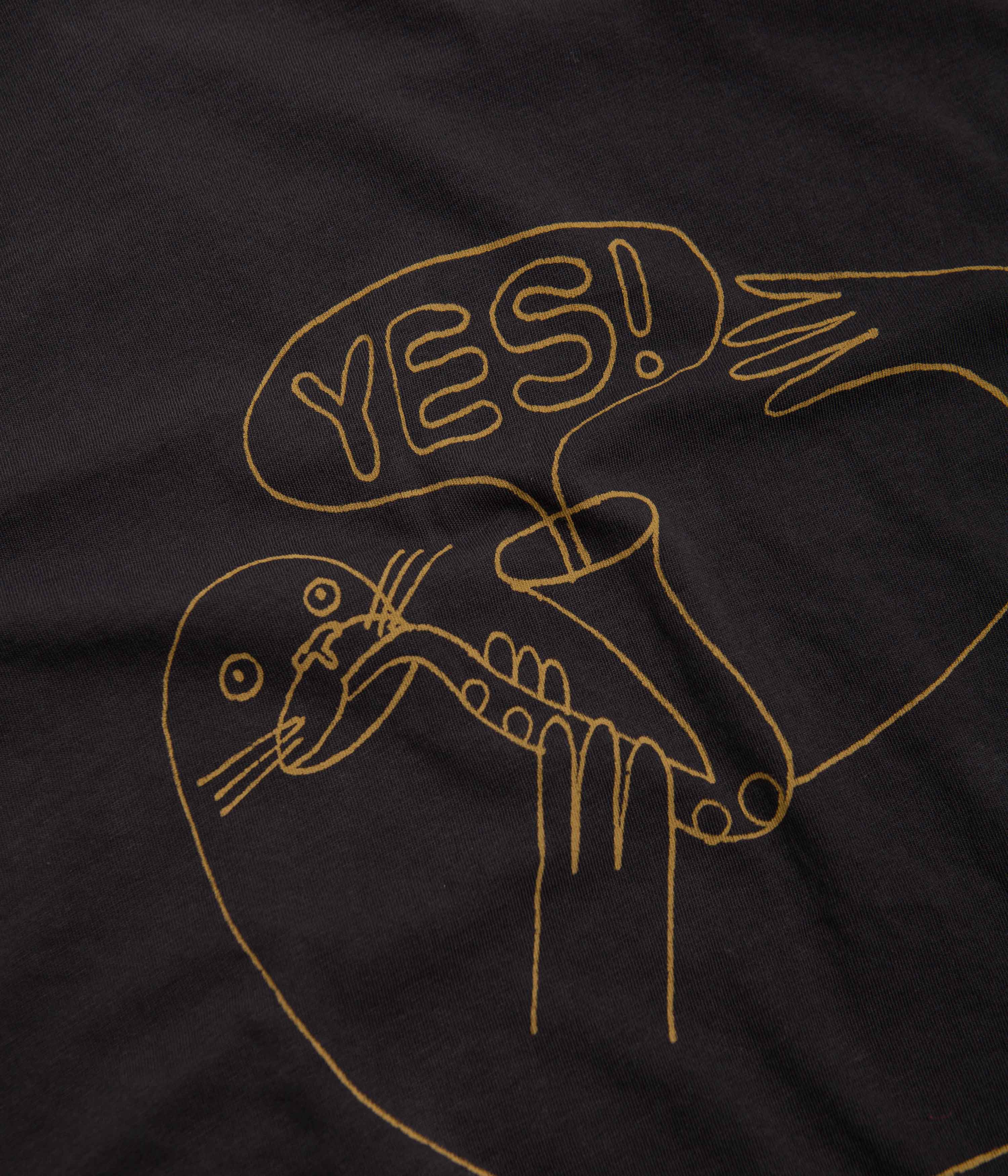 Mollusk Dude Yes T-Shirt - Black Indigo - Image 5