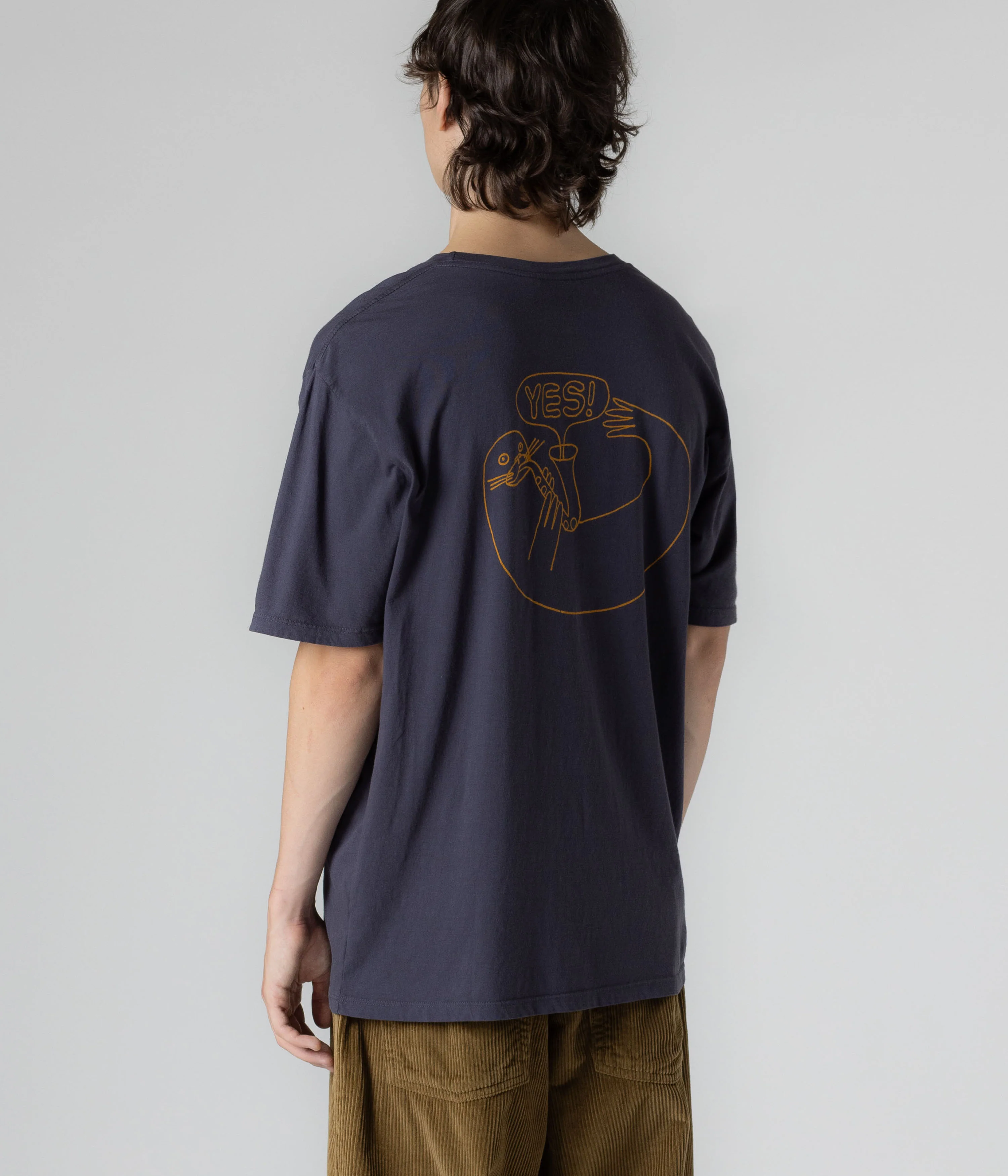 Mollusk Dude Yes T-Shirt - Black Indigo - Image 6