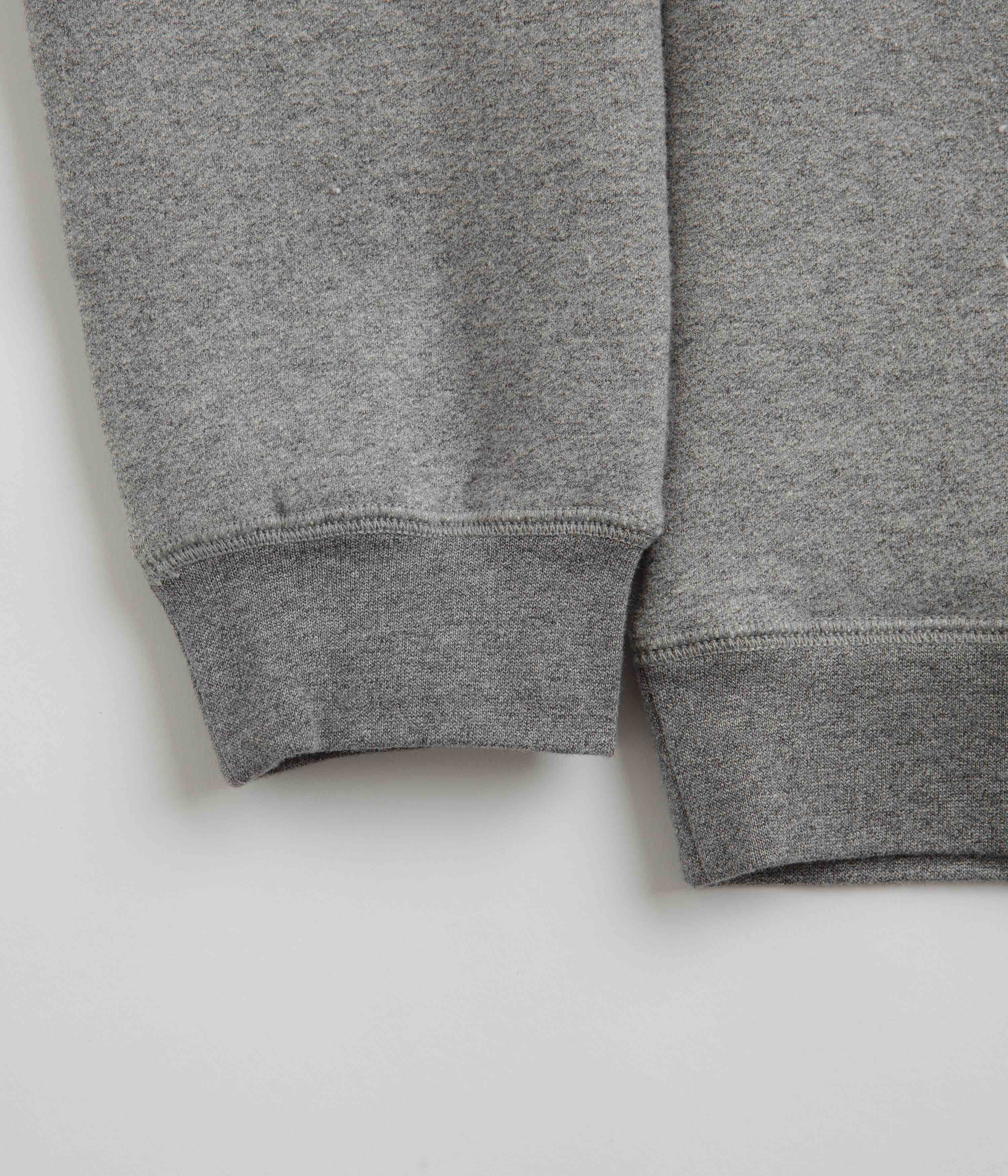 Mollusk Heavy Terry Crewneck Sweatshirt - Heather Grey - Image 3