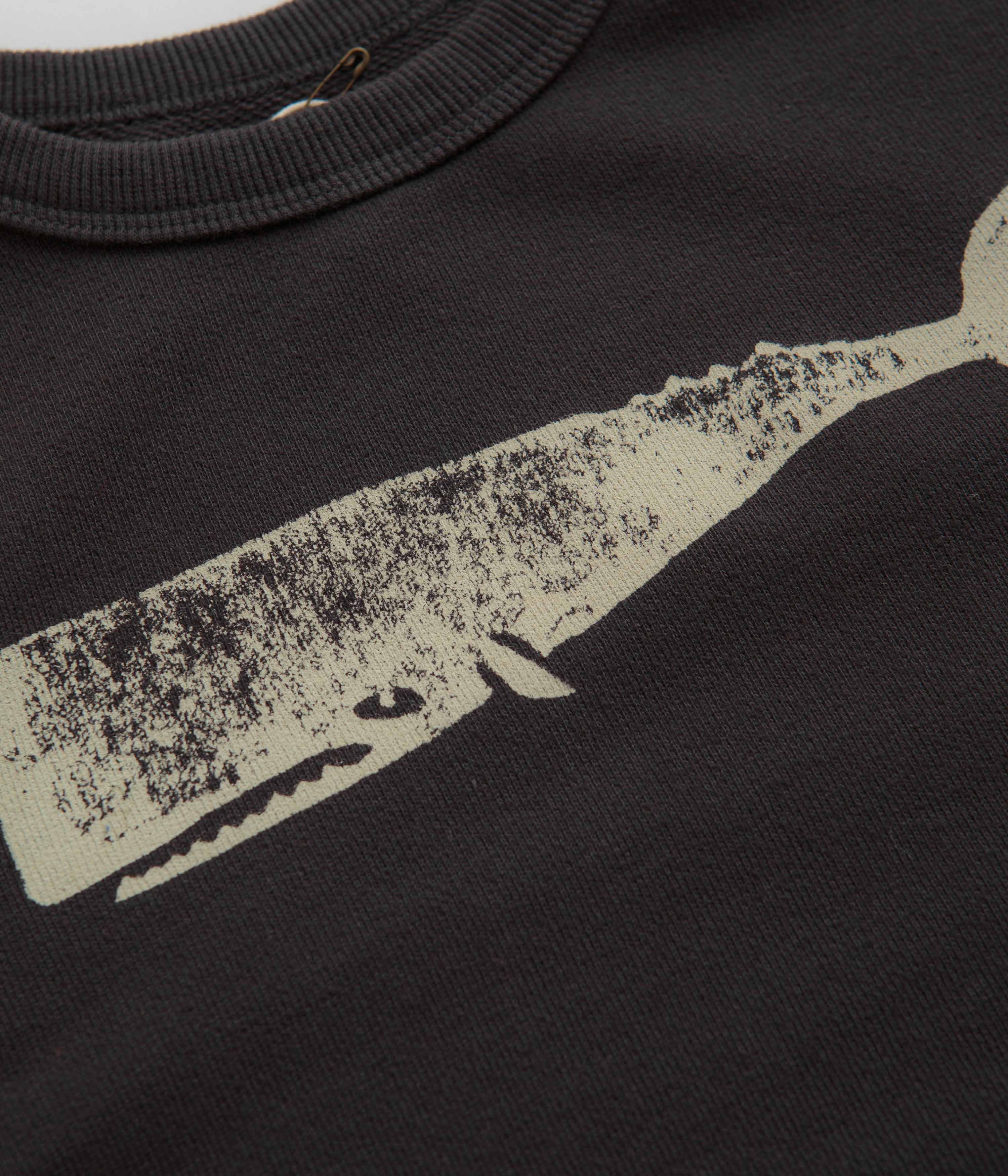 Mollusk Kids Whale Crewneck Sweatshirt - Faded Navy - Image 3