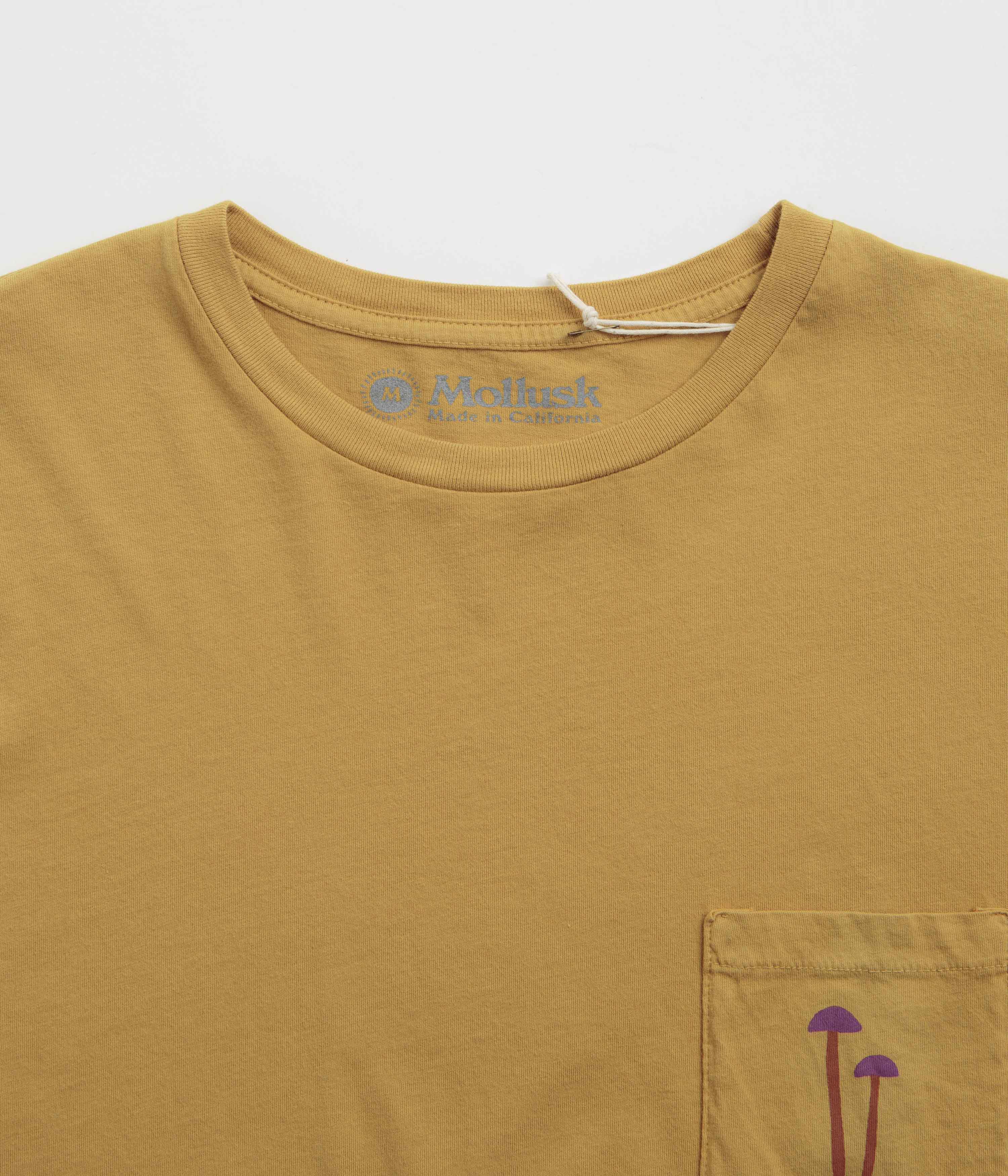 Mollusk Mushroom Pocket T-Shirt - Mustard - Image 3