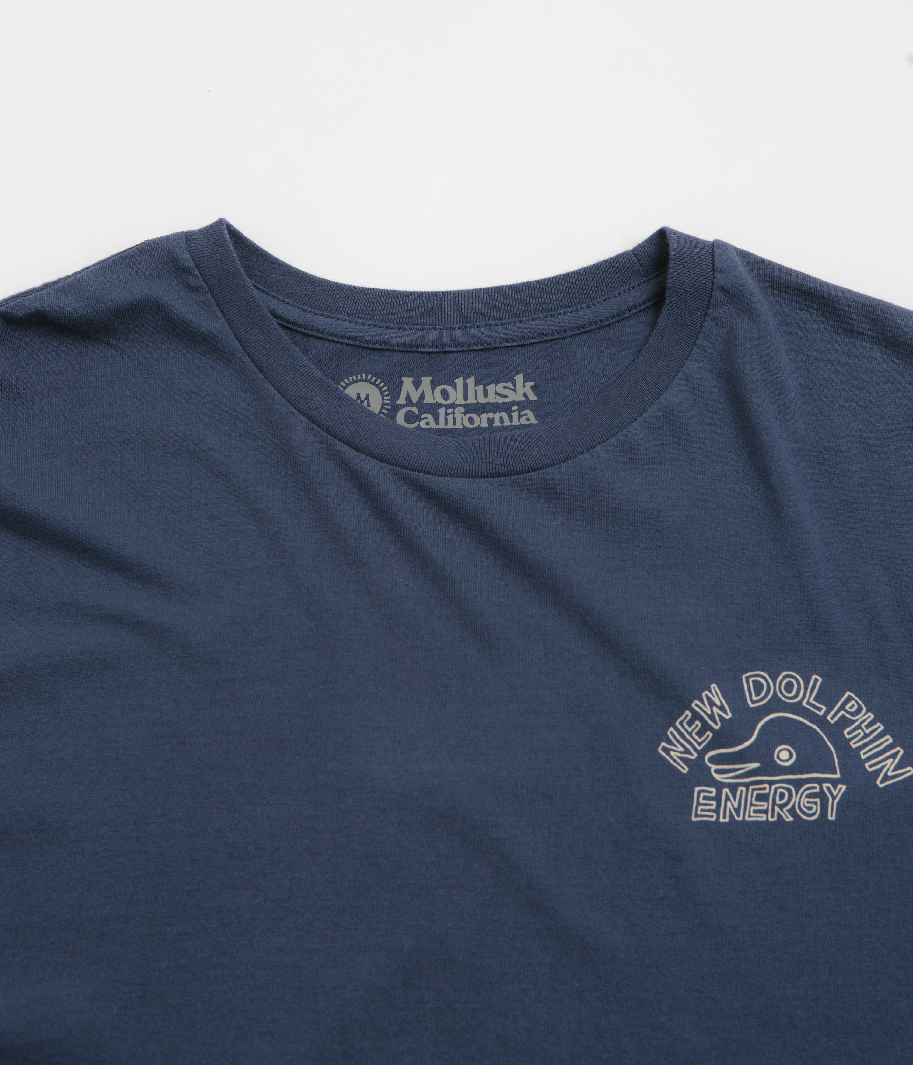 Mollusk New Dolphin Energy T-Shirt - Navy Indigo - Image 3
