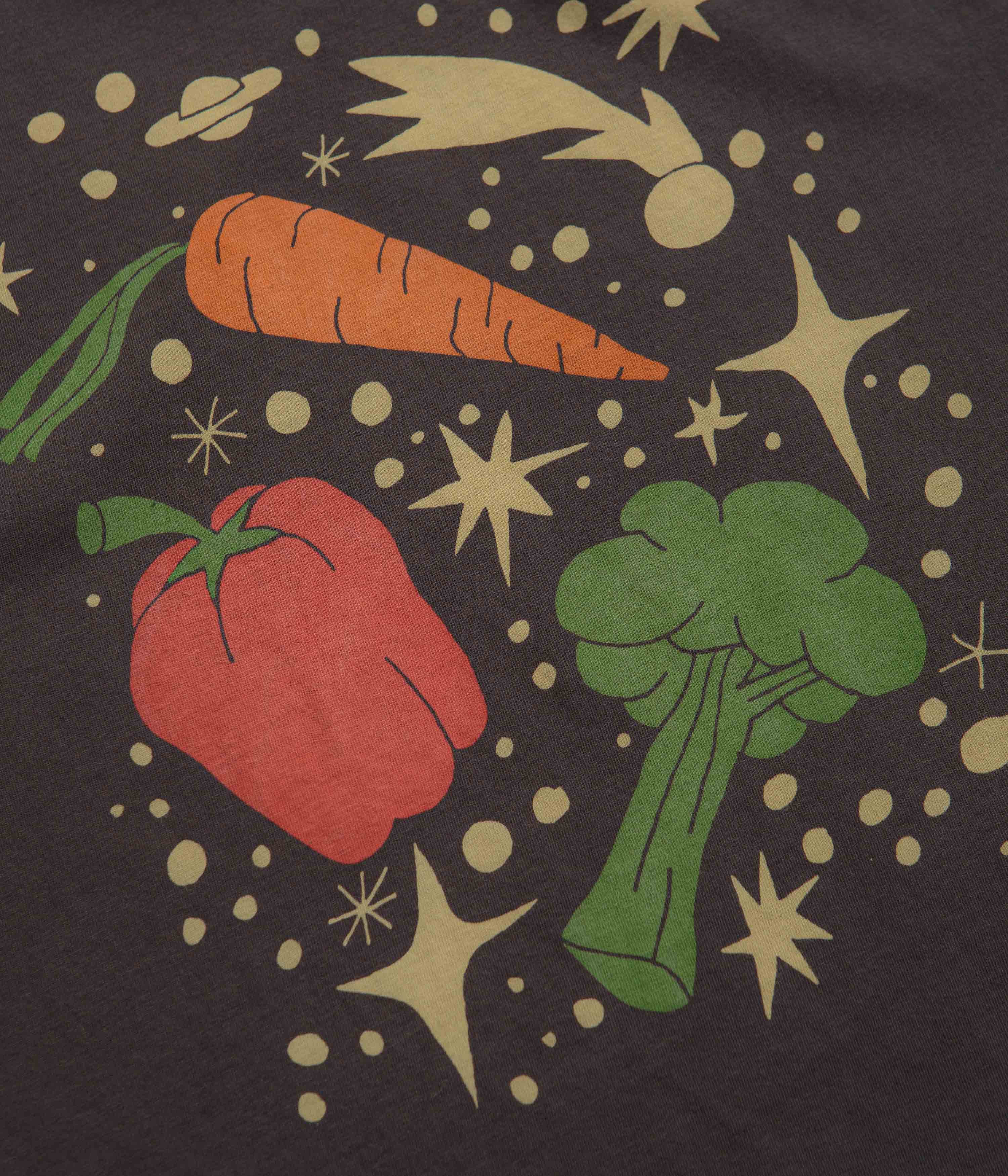 Mollusk Outer Veggie T-Shirt - Faded Black - Image 5