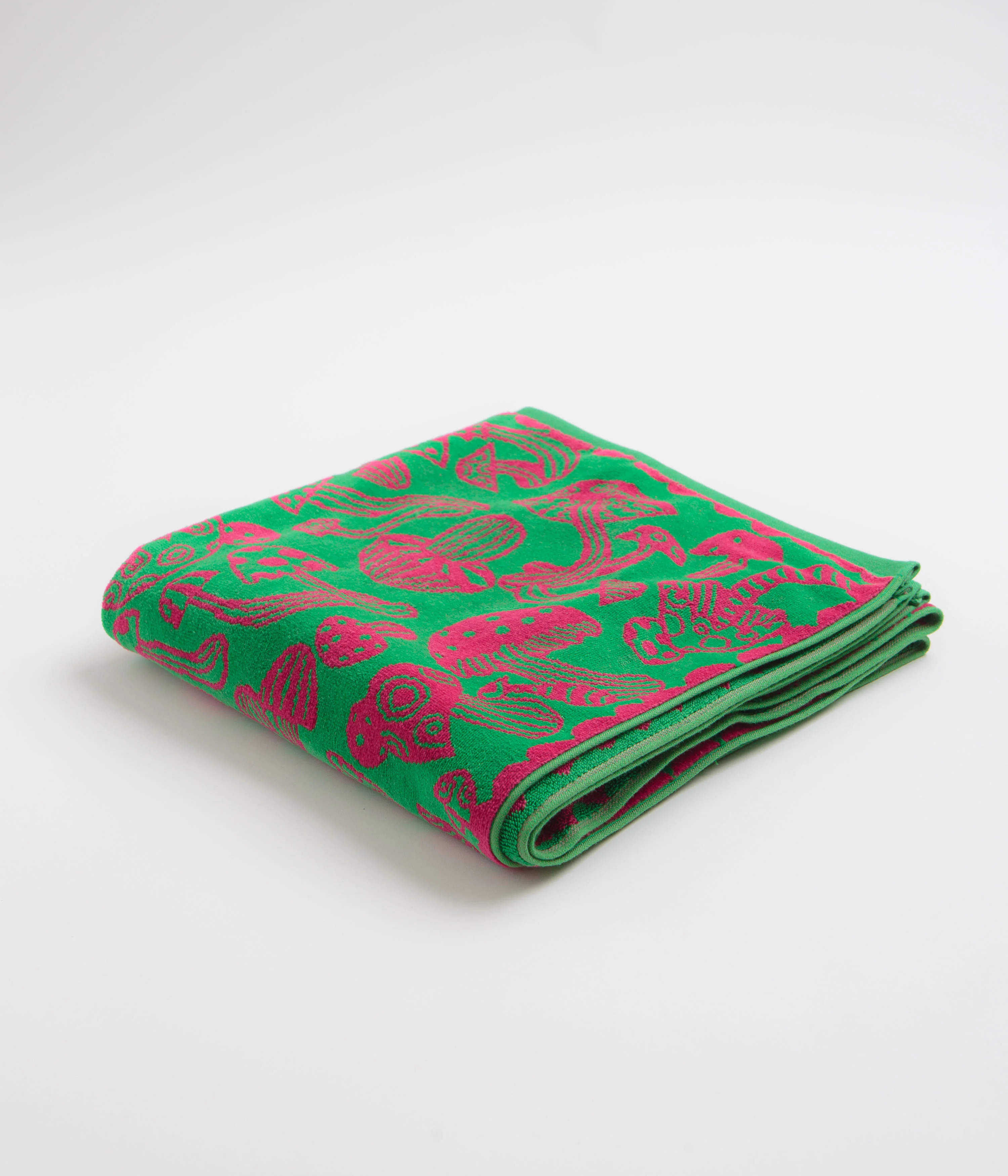 Mollusk Shroom Towel - Green / Pink - Image 3