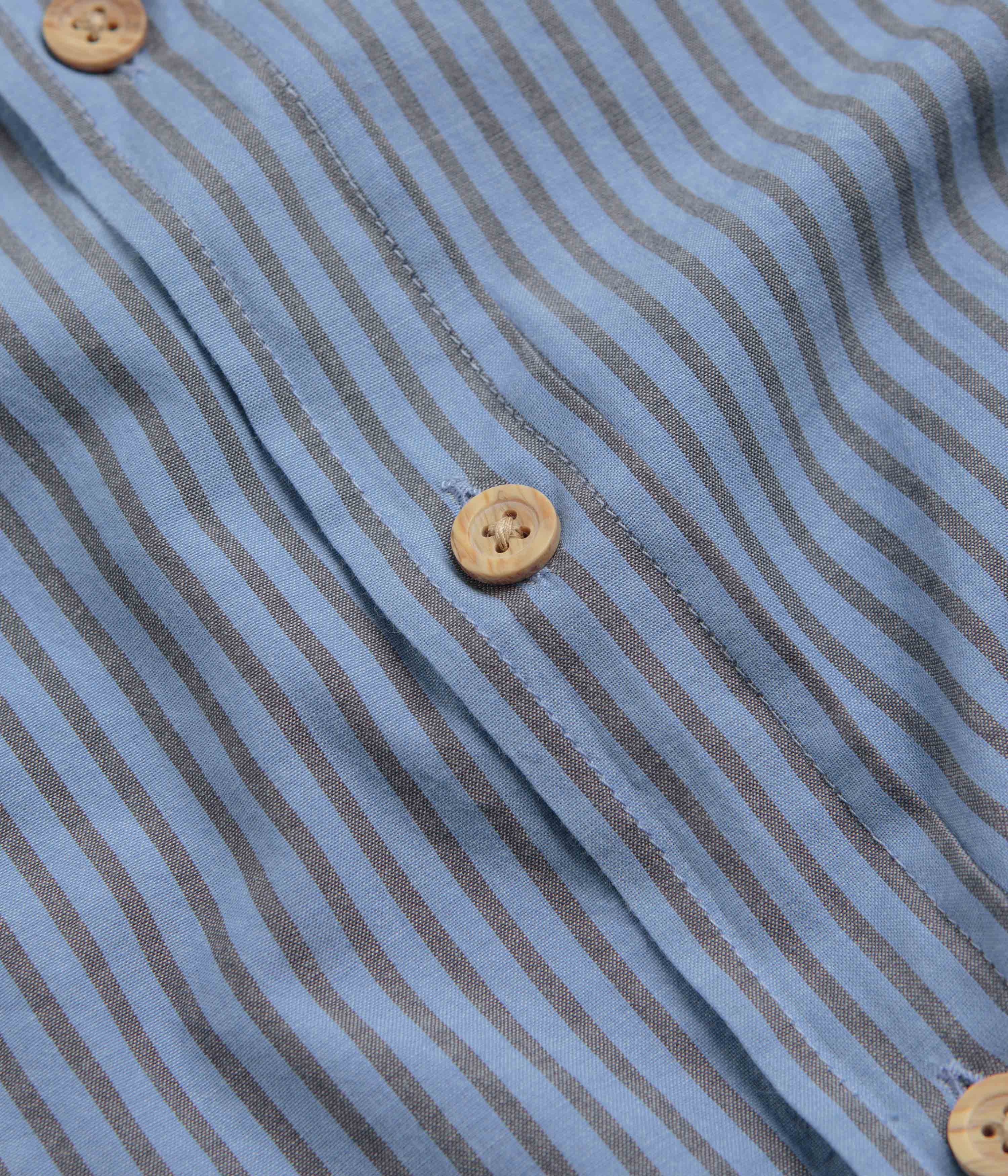 Mollusk Summer Shirt - Blue Grey Stripe - Image 2