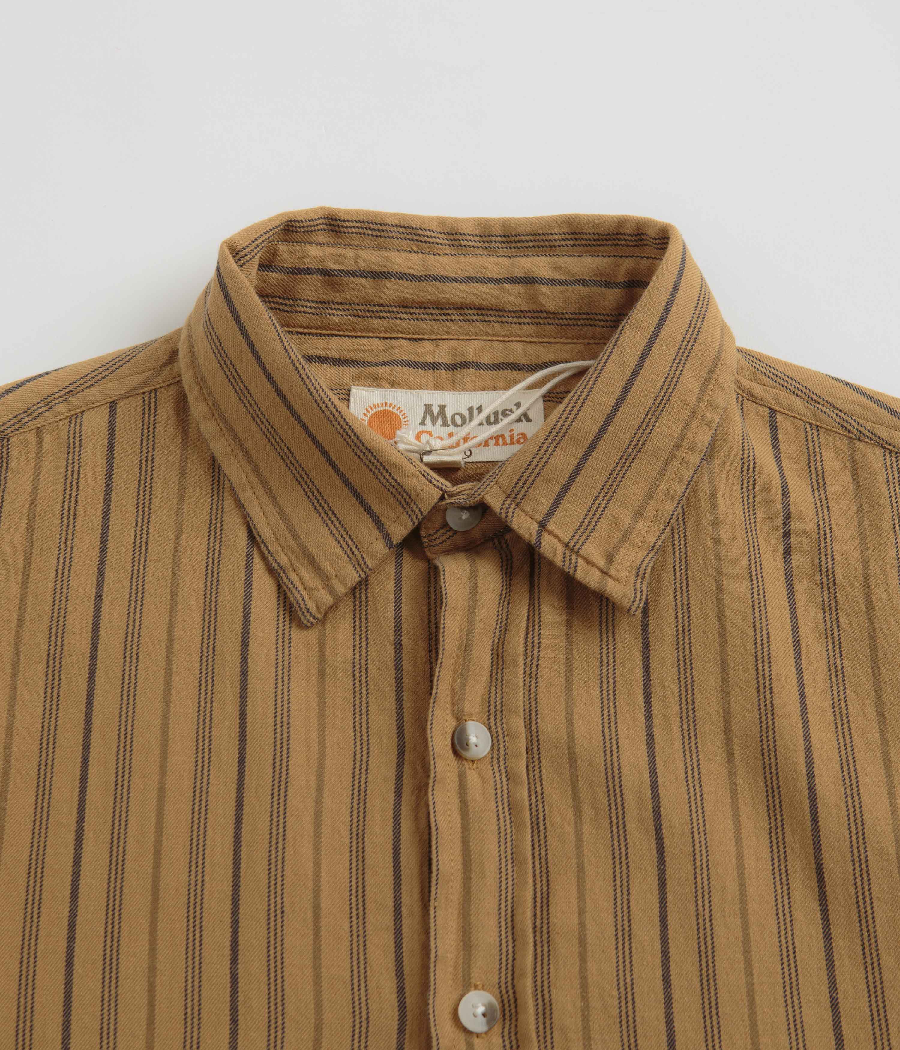 Mollusk Summer Shirt - Tan Earth Stripe - Image 2