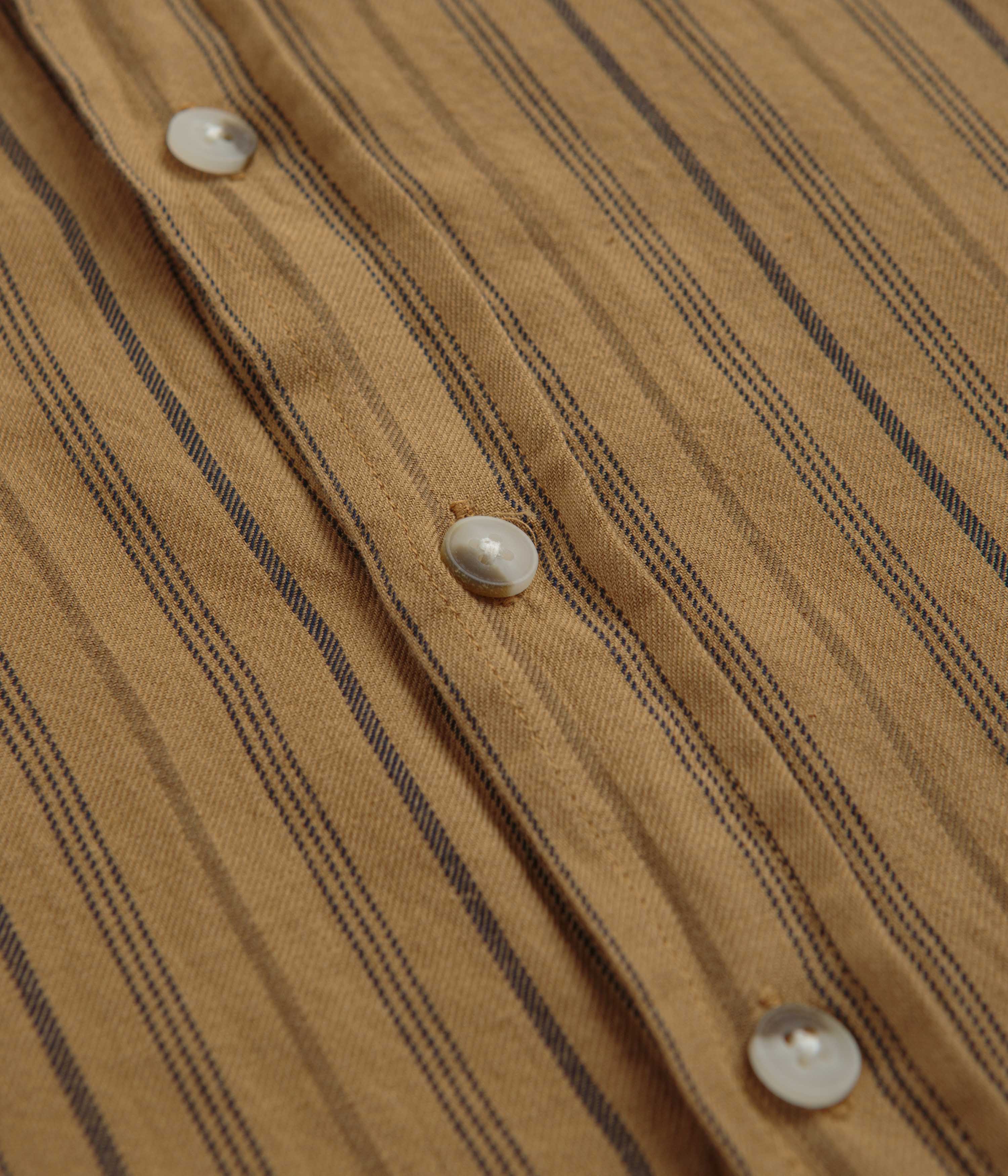 Mollusk Summer Shirt - Tan Earth Stripe - Image 3