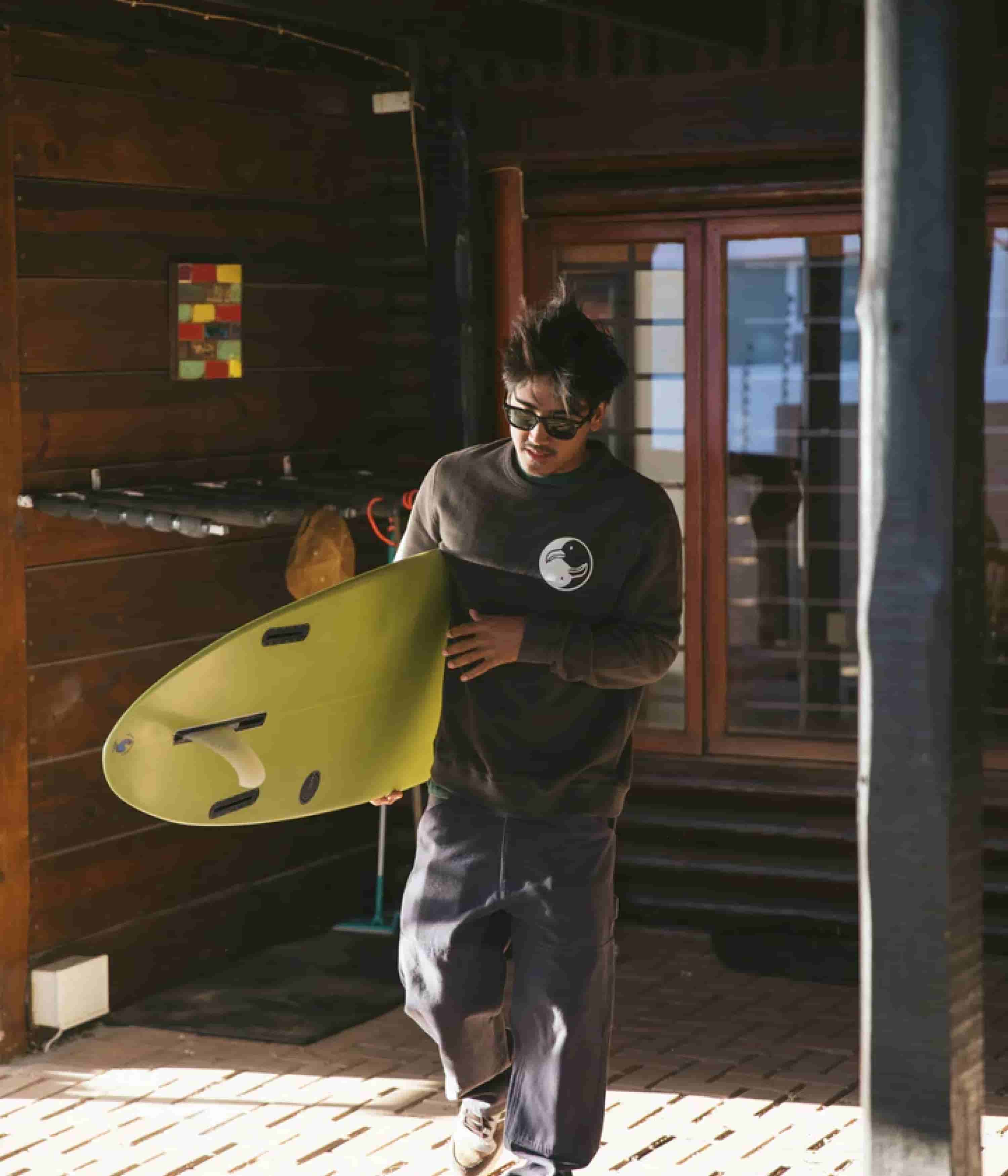 Mollusk Surf Society Crewneck Sweatshirt - Black - Image 2