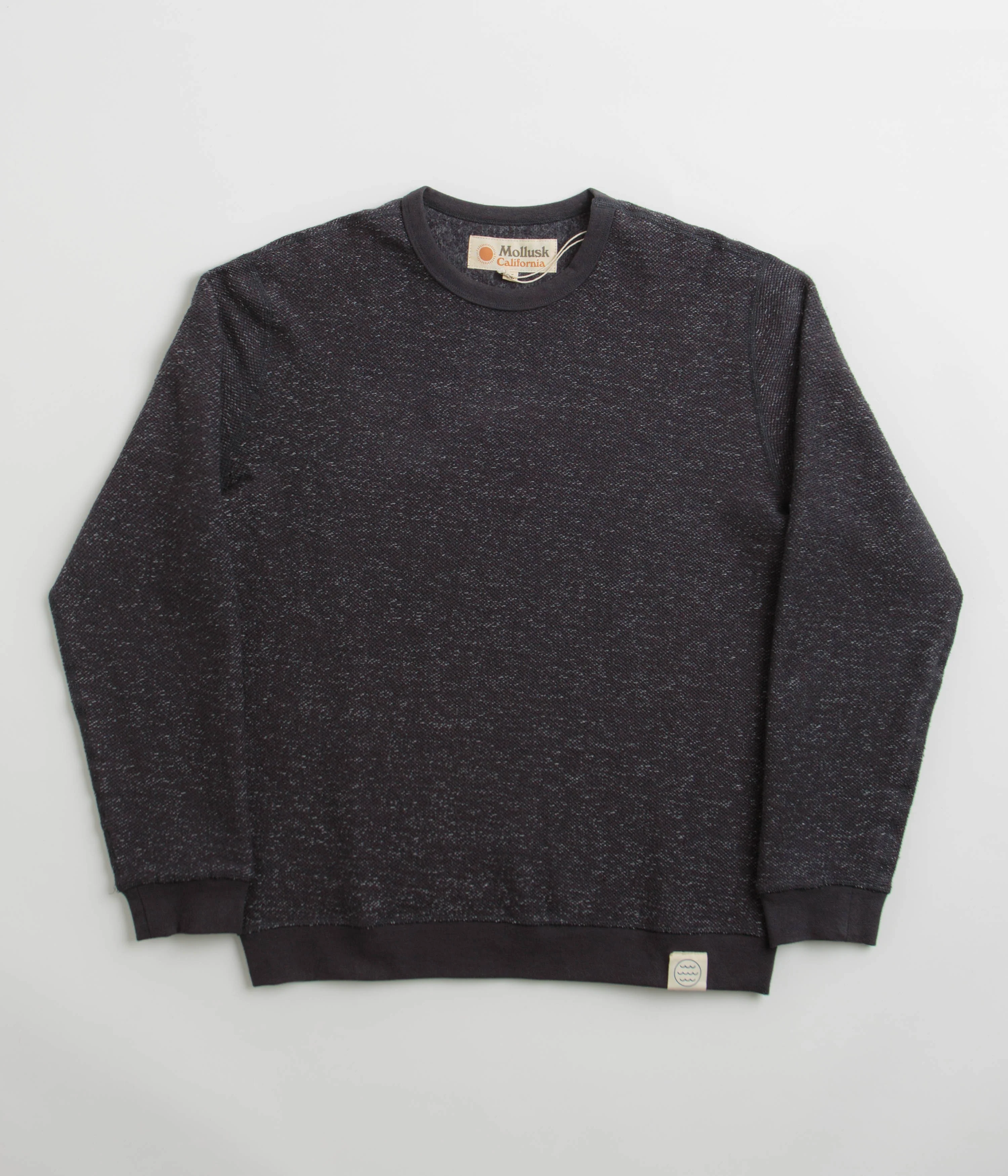 Mollusk Wave Patch Crewneck Sweatshirt - Faded Navy
