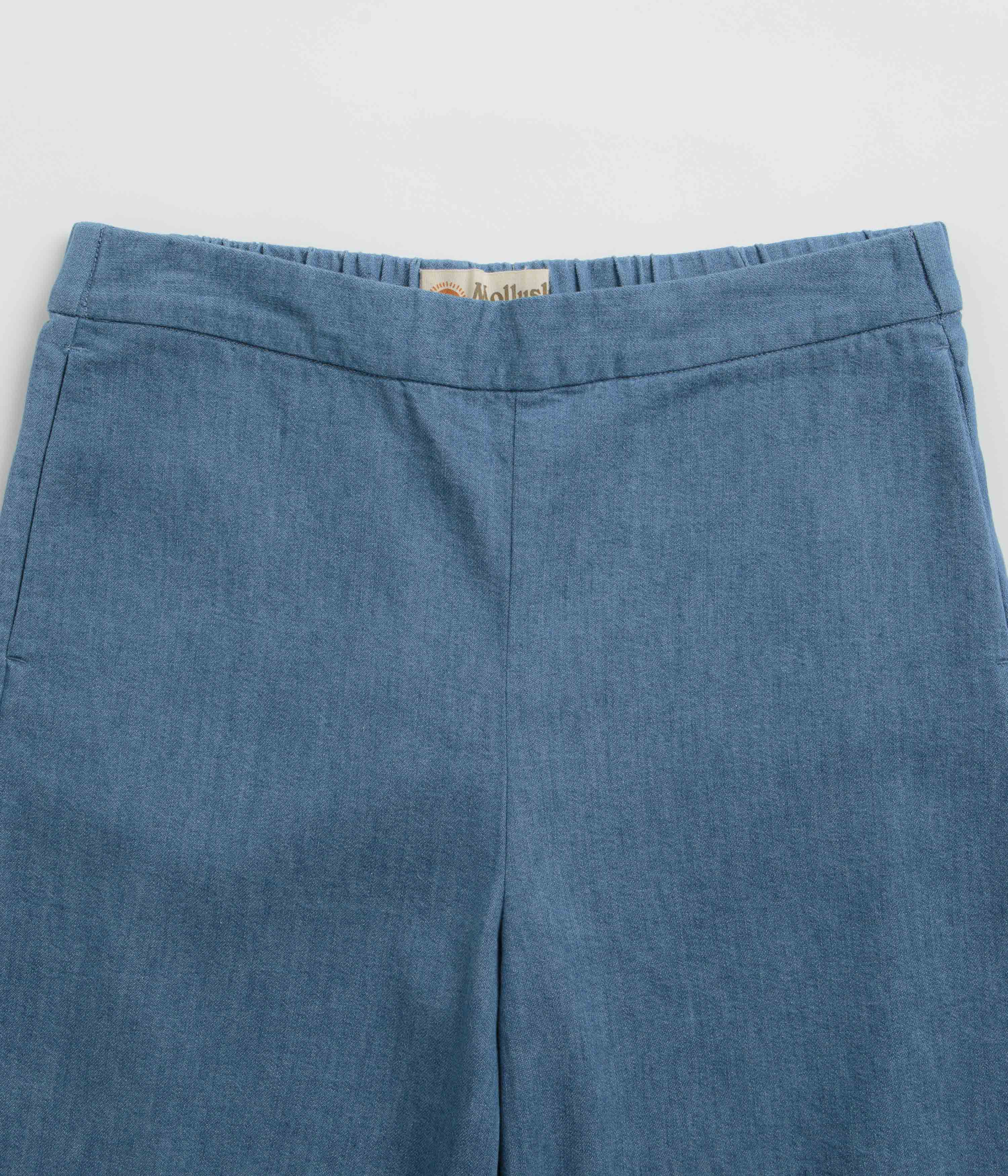 Mollusk Womens Drift Pants - Denim Chambray - Image 4