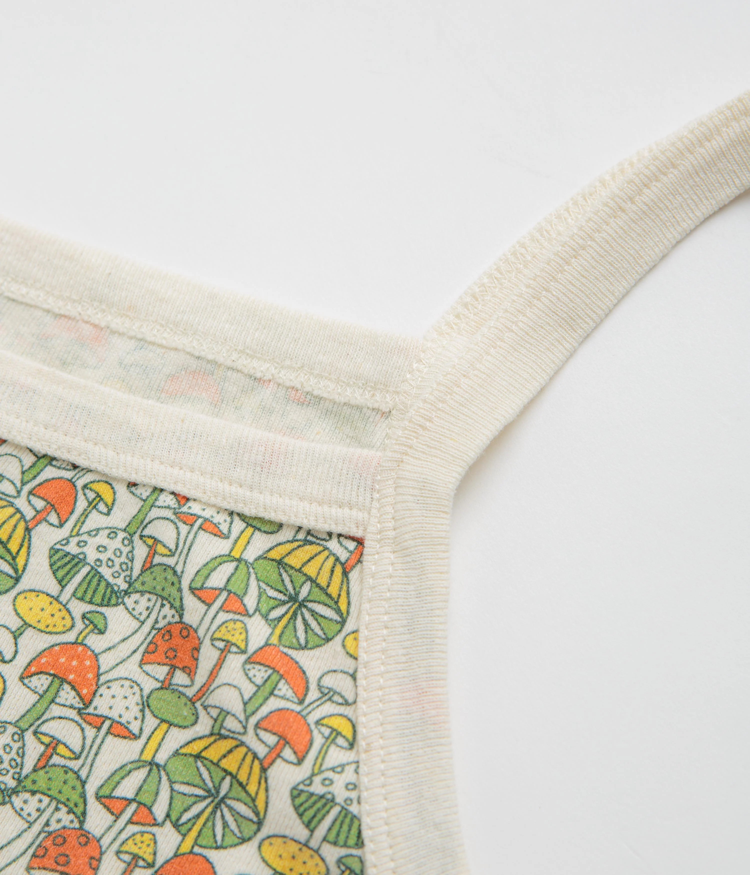 Mollusk Womens Ringer Vest - Green Mushroom - Image 3