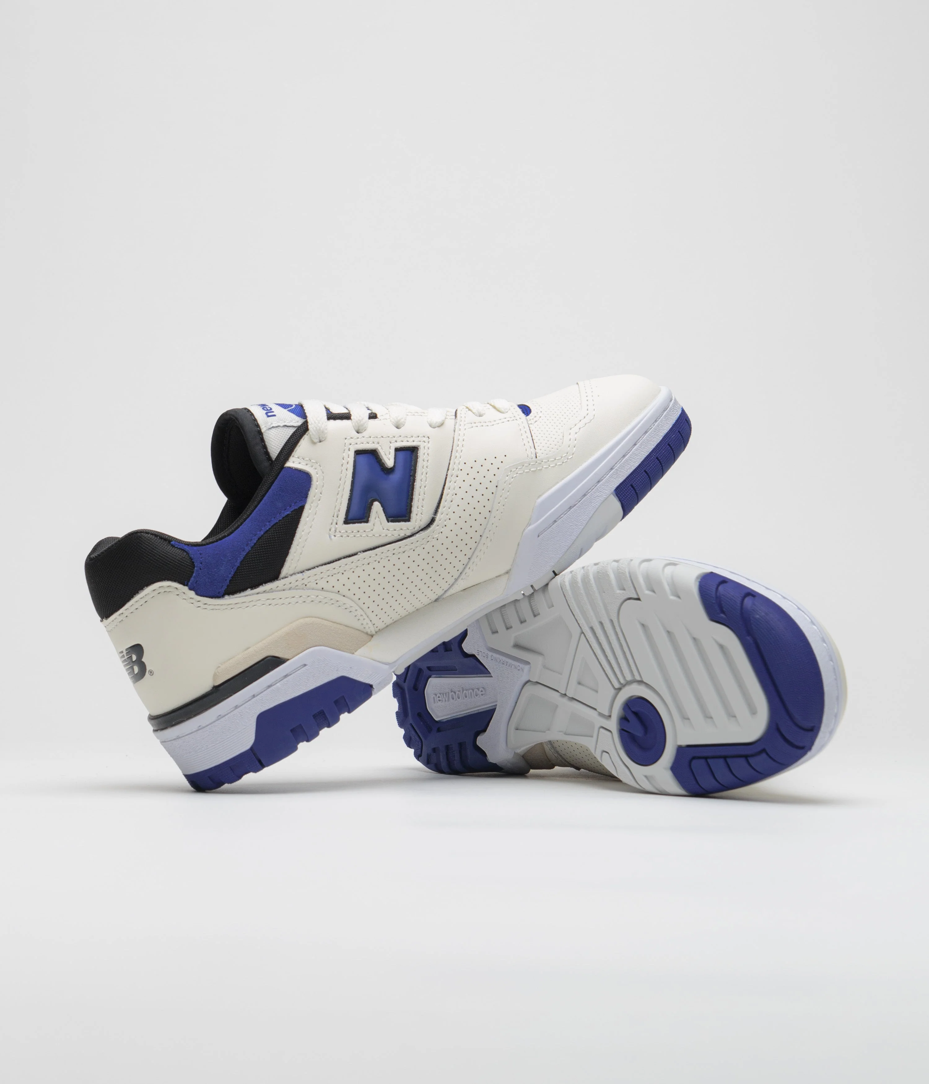 New Balance 550 Shoes - Sea Salt / Blue - Image 3