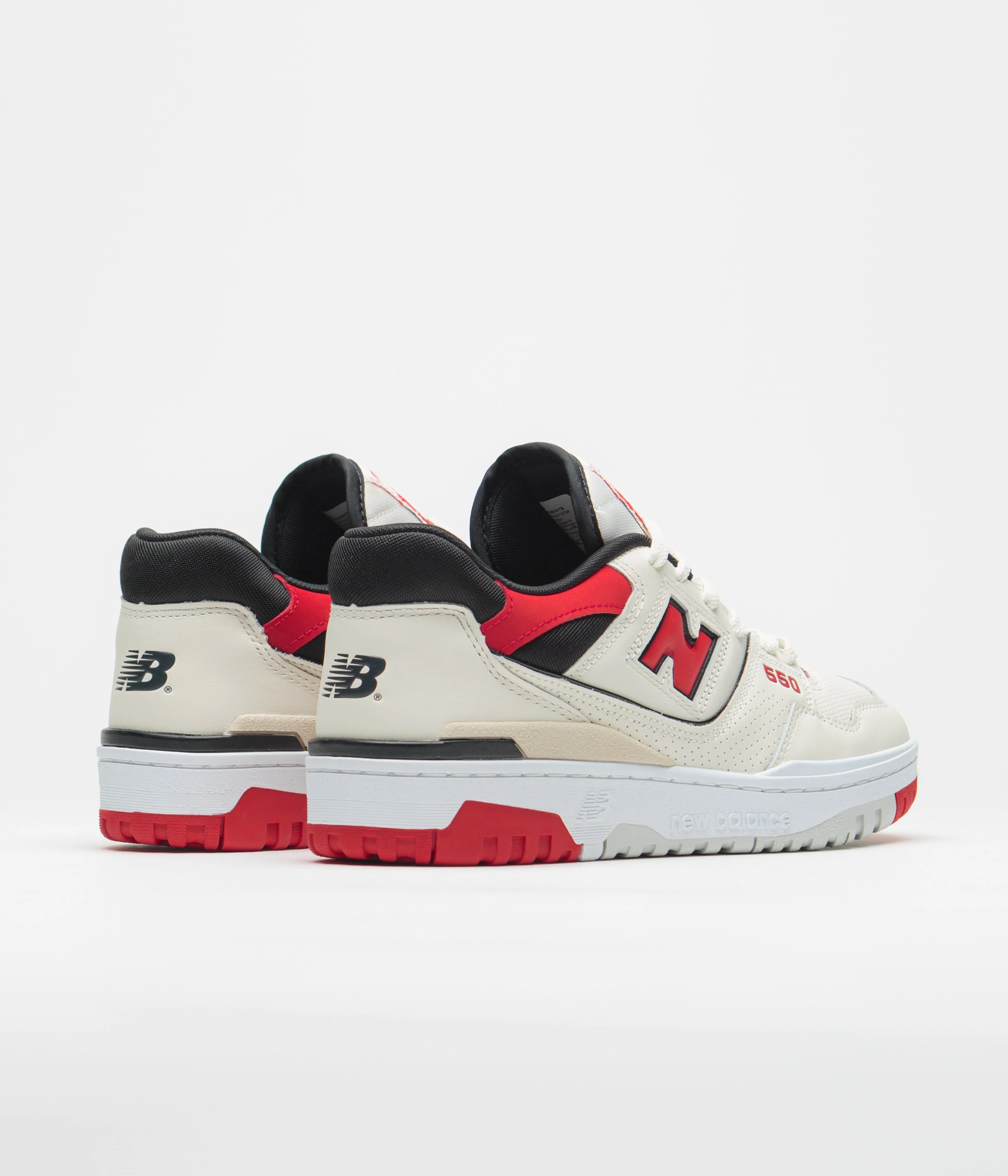 New Balance 550 Shoes - Sea Salt / Red - Image 3