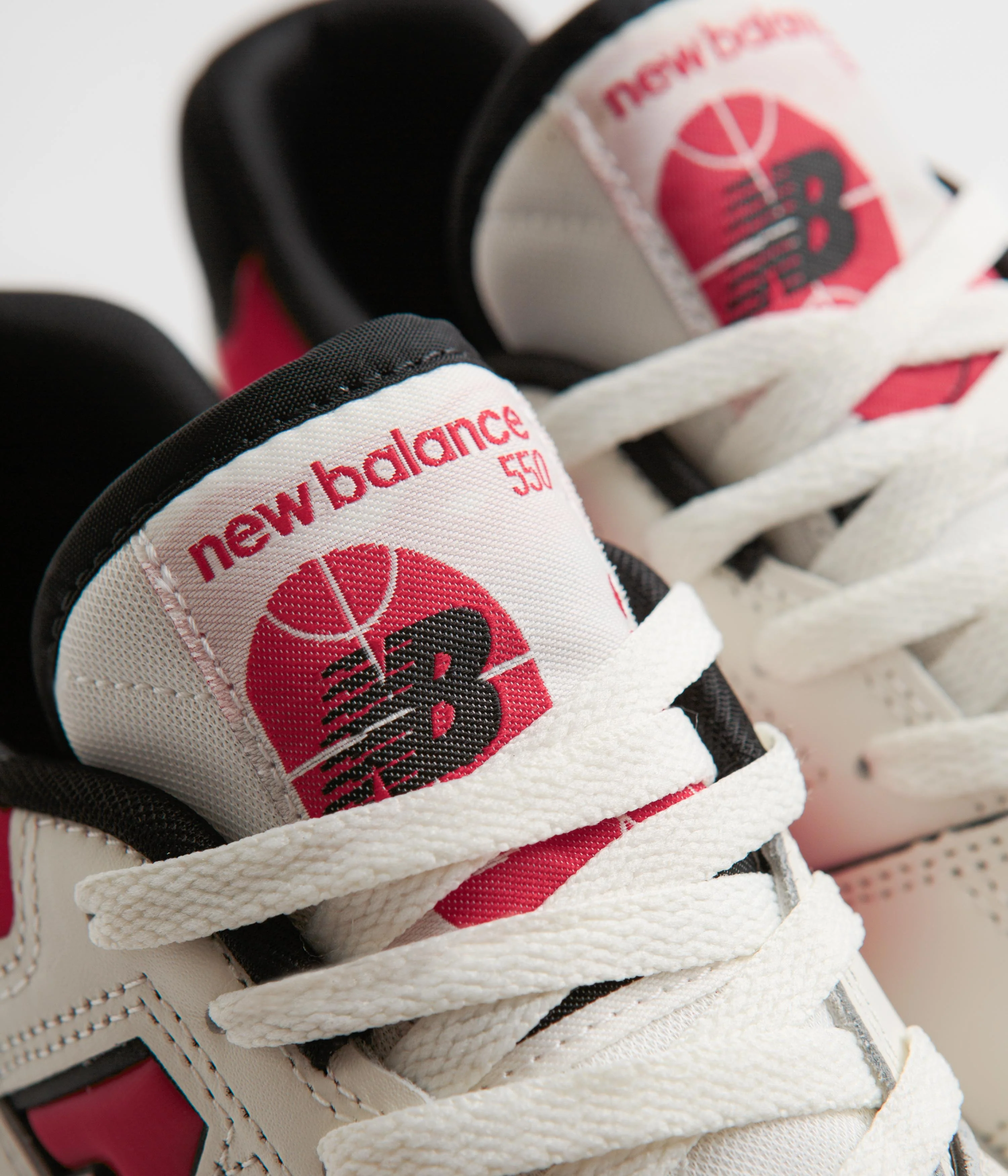 New Balance 550 Shoes - Sea Salt / Red - Image 7