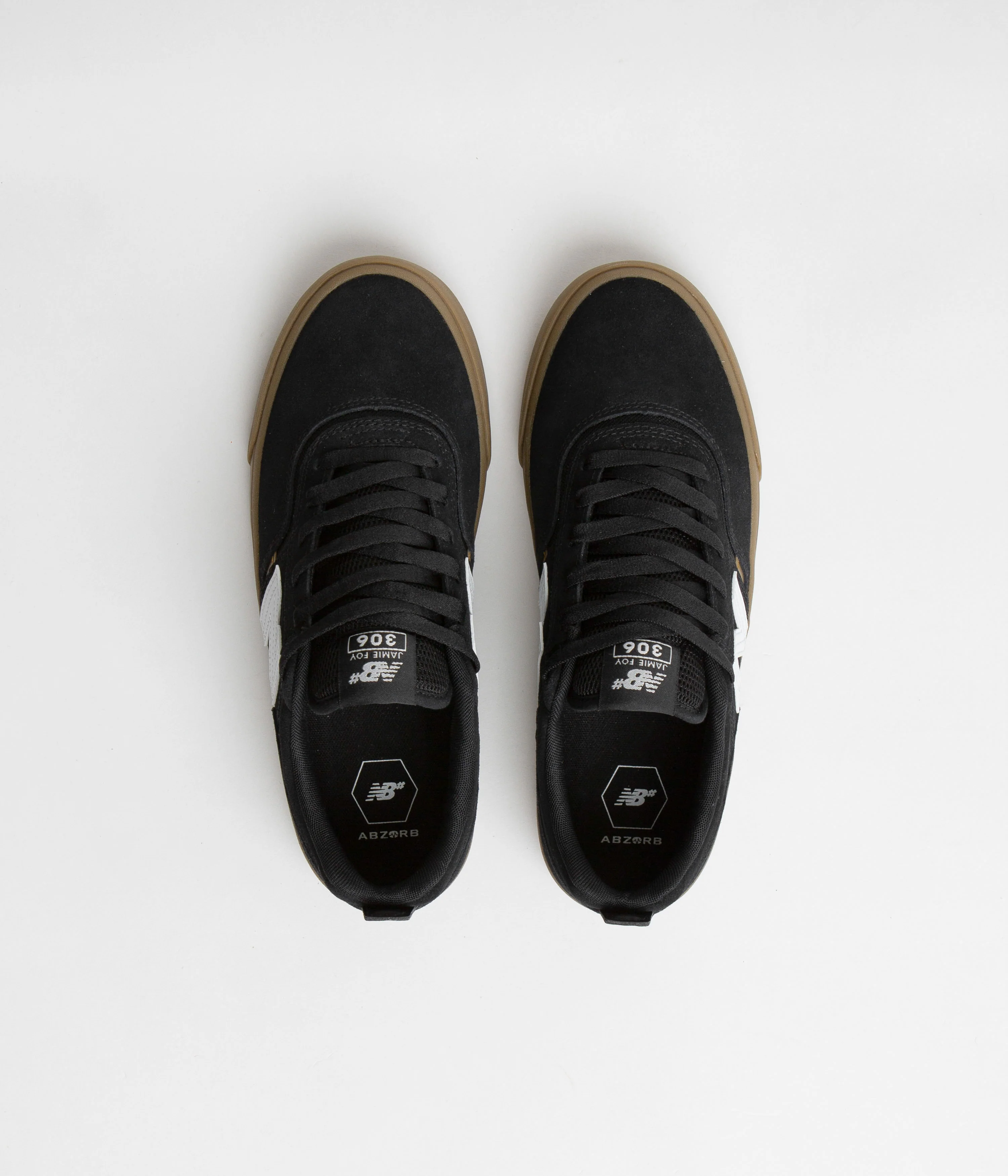 New Balance Numeric 306 Jamie Foy Shoes - Black / Gum - Image 8