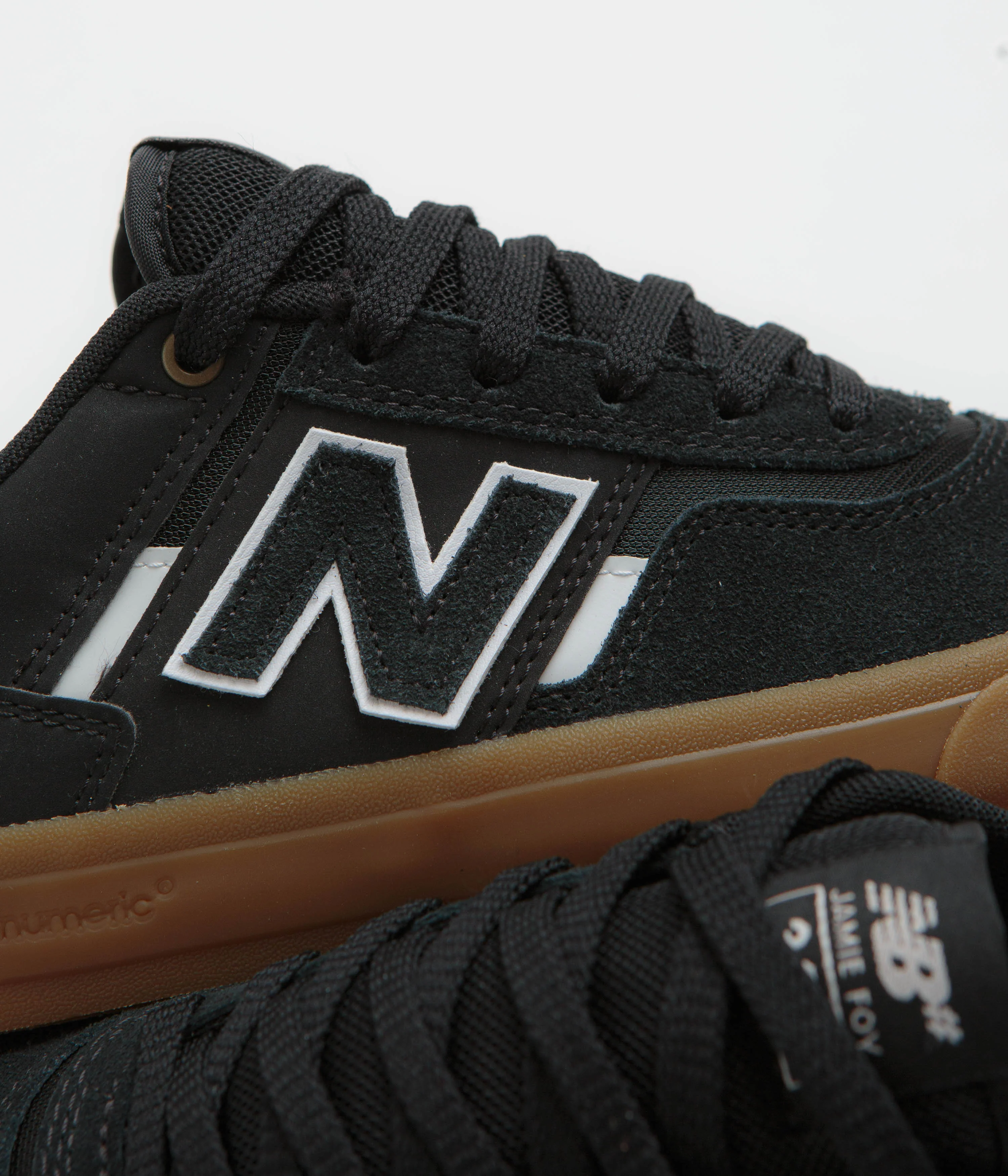 New Balance Numeric 306 Jamie Foy Shoes - Black / Gum / White - Image 3