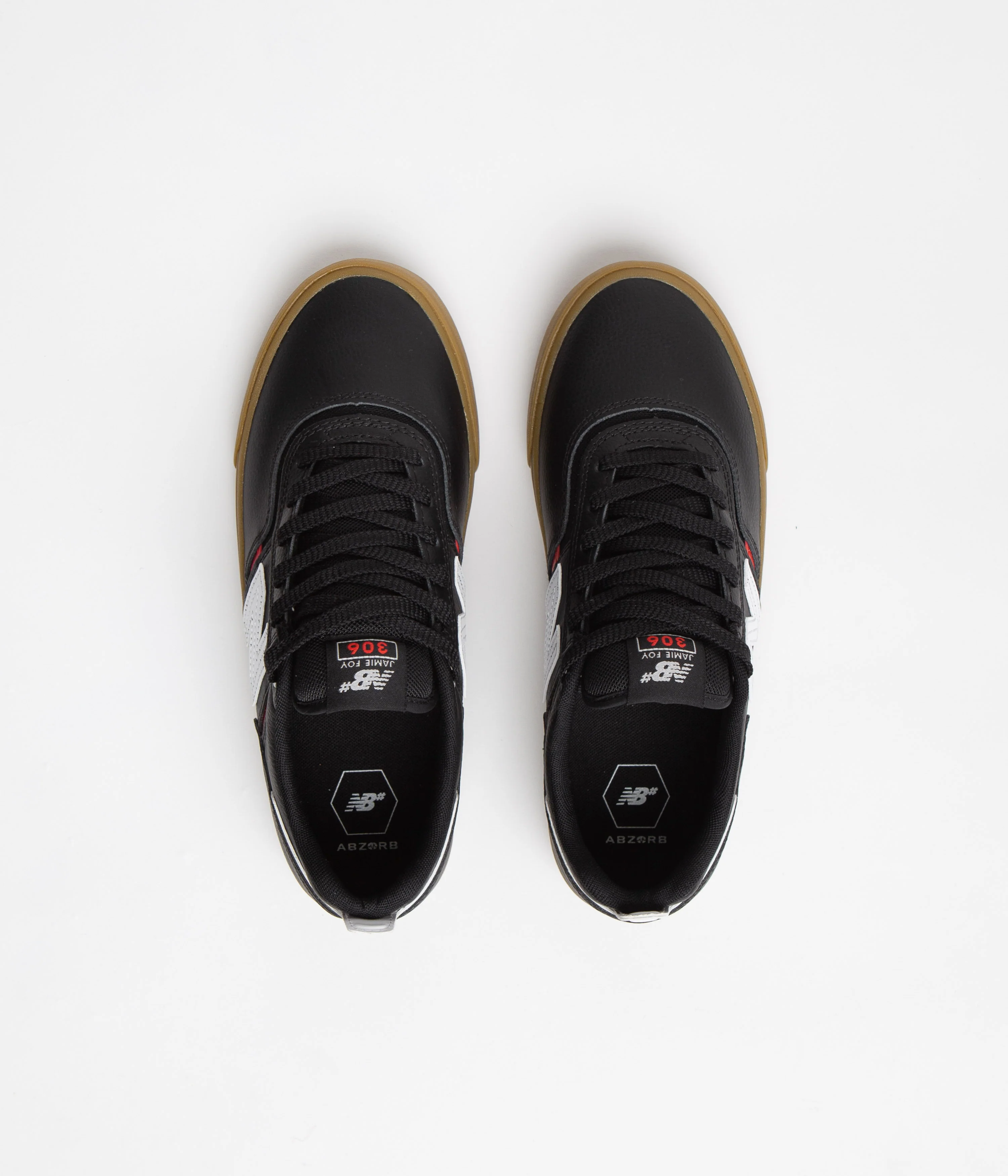 New Balance Numeric 306 Jamie Foy Shoes - Black / Red - Image 7
