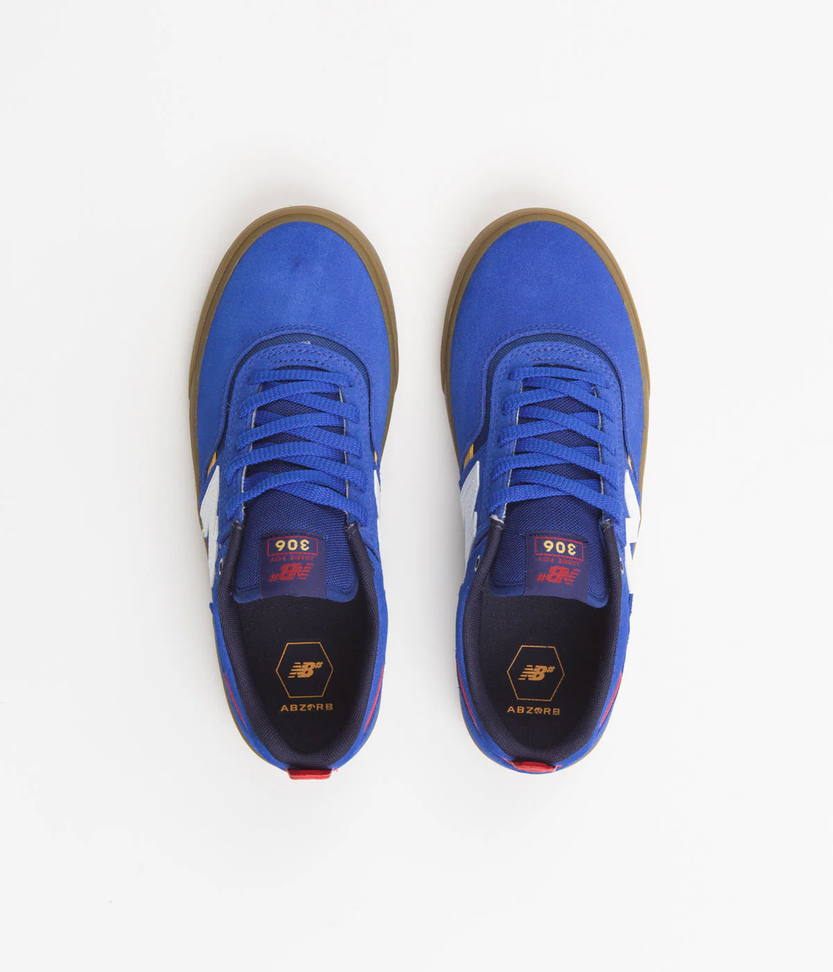 New Balance Numeric 306 Jamie Foy Shoes - Blue / Yellow - Image 7