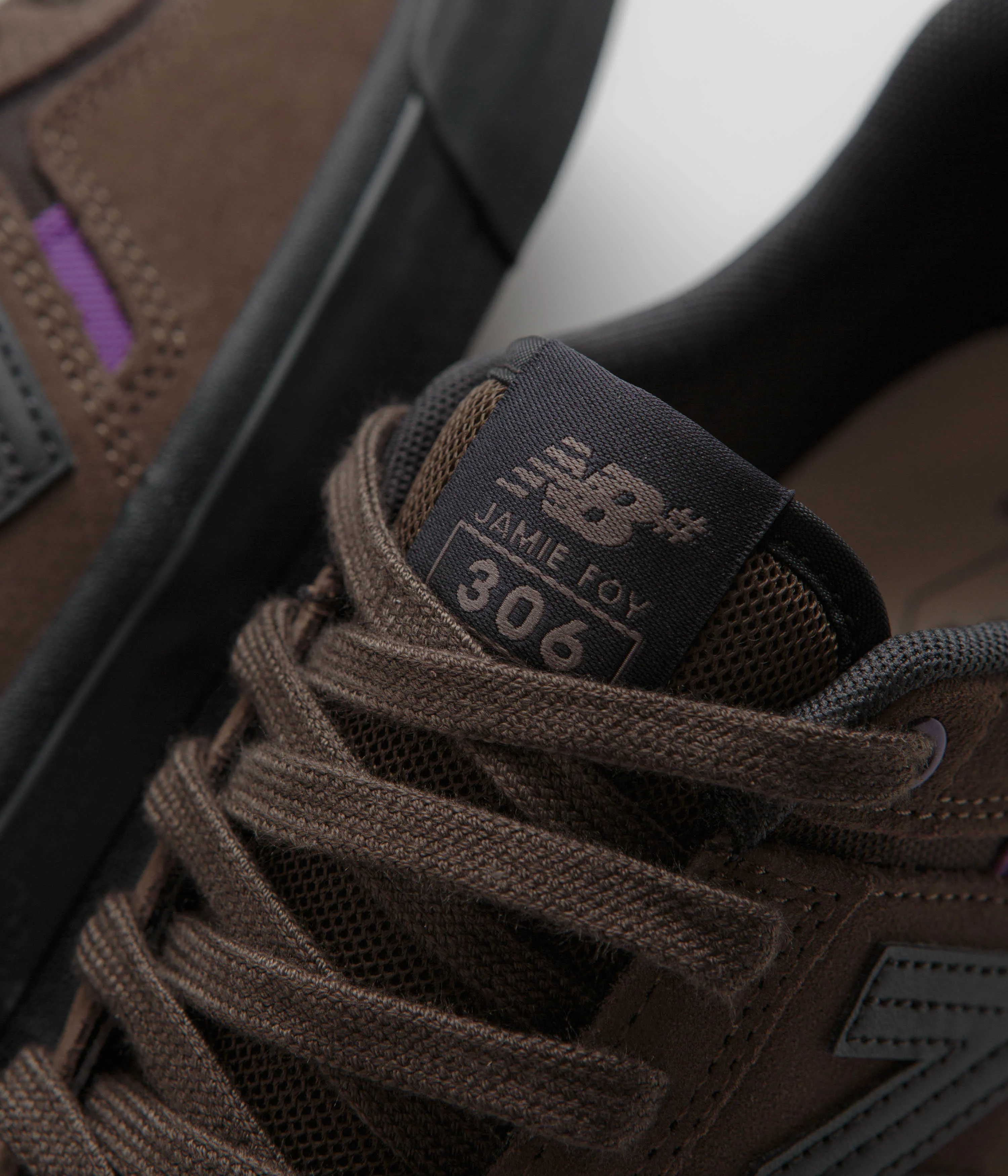 New Balance Numeric 306 Jamie Foy Shoes - Brown / Black / Purple - Image 3