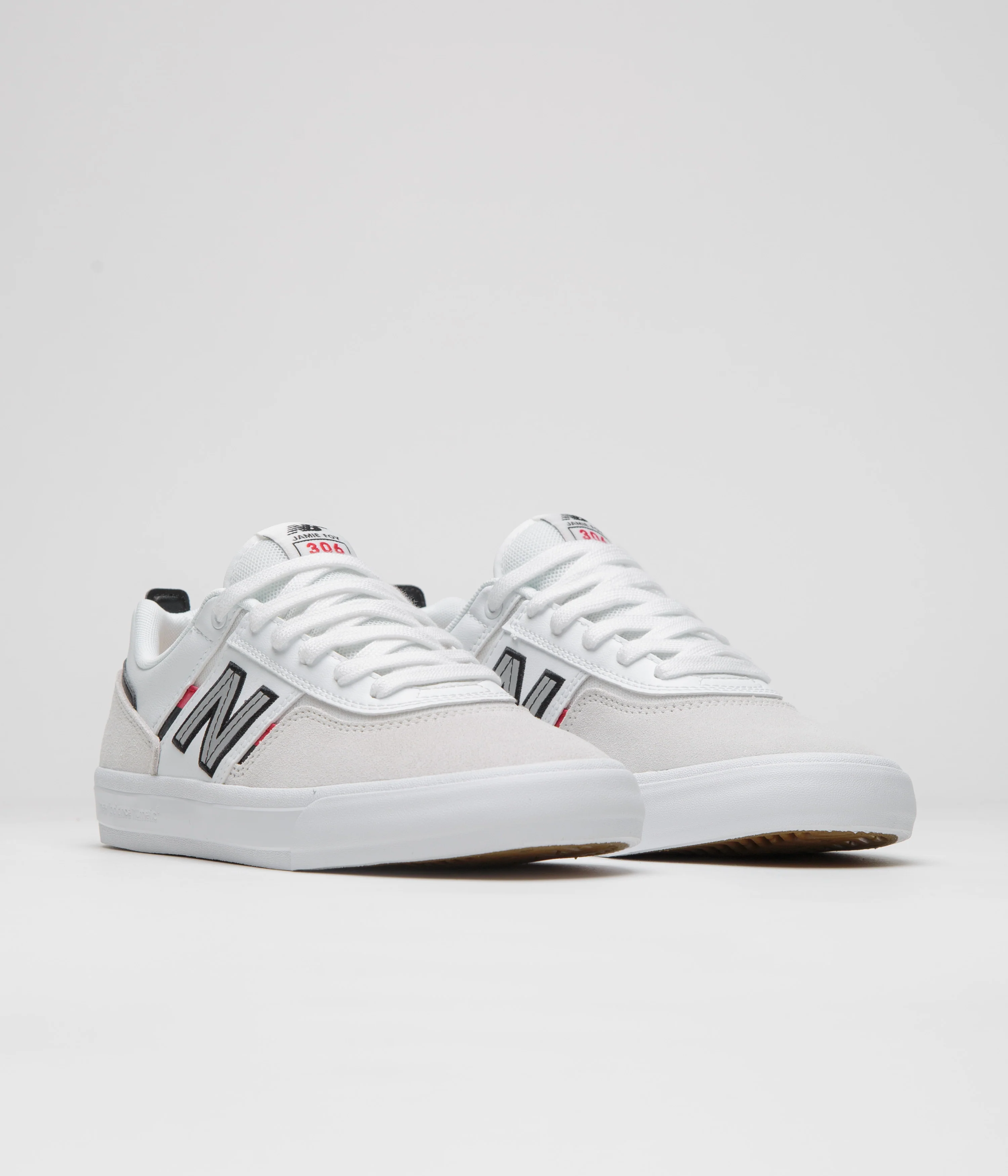 New Balance Numeric 306 Jamie Foy Shoes - Light Grey / White - Image 2