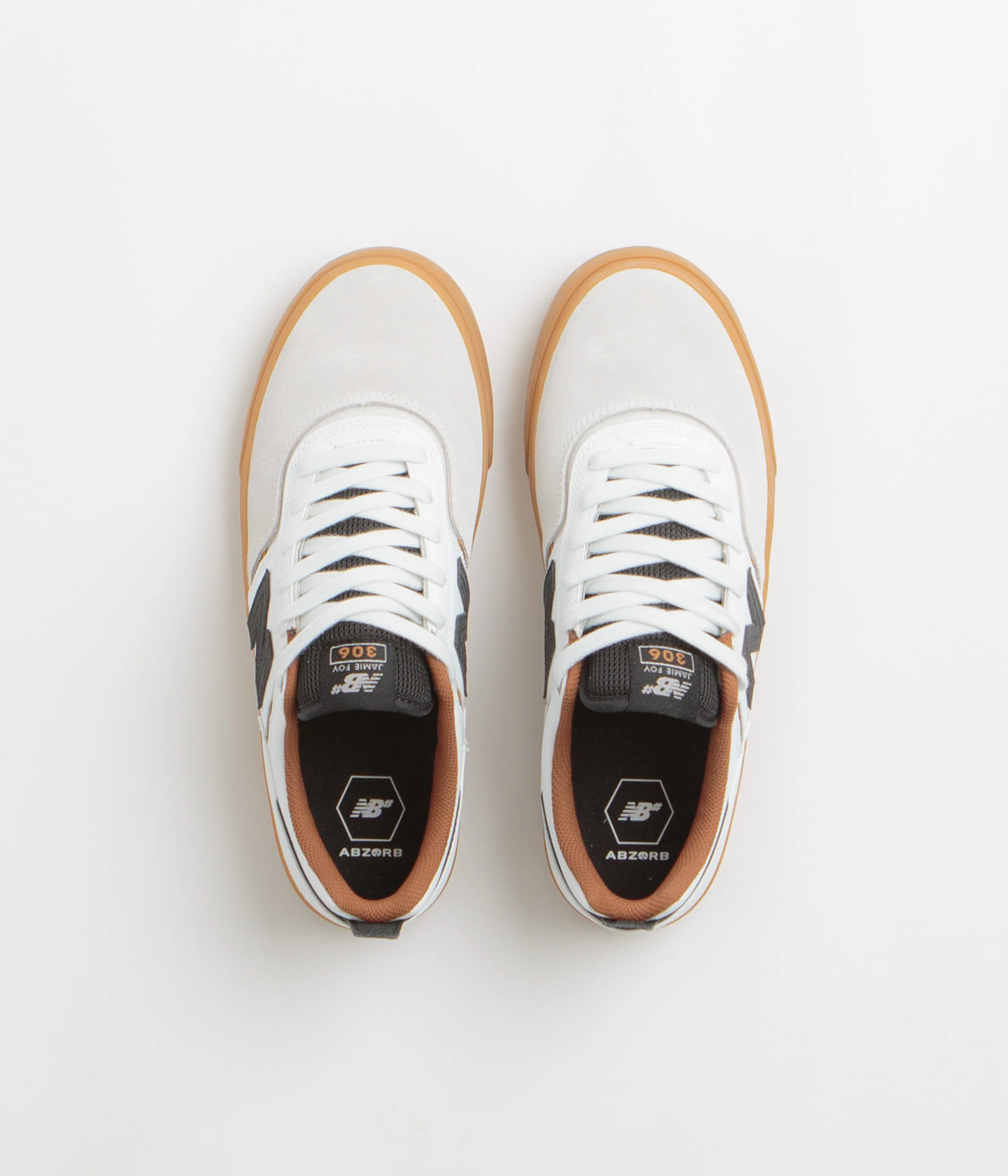 New Balance Numeric 306 Jamie Foy Shoes - Sea Salt / Gum / Black - Image 7