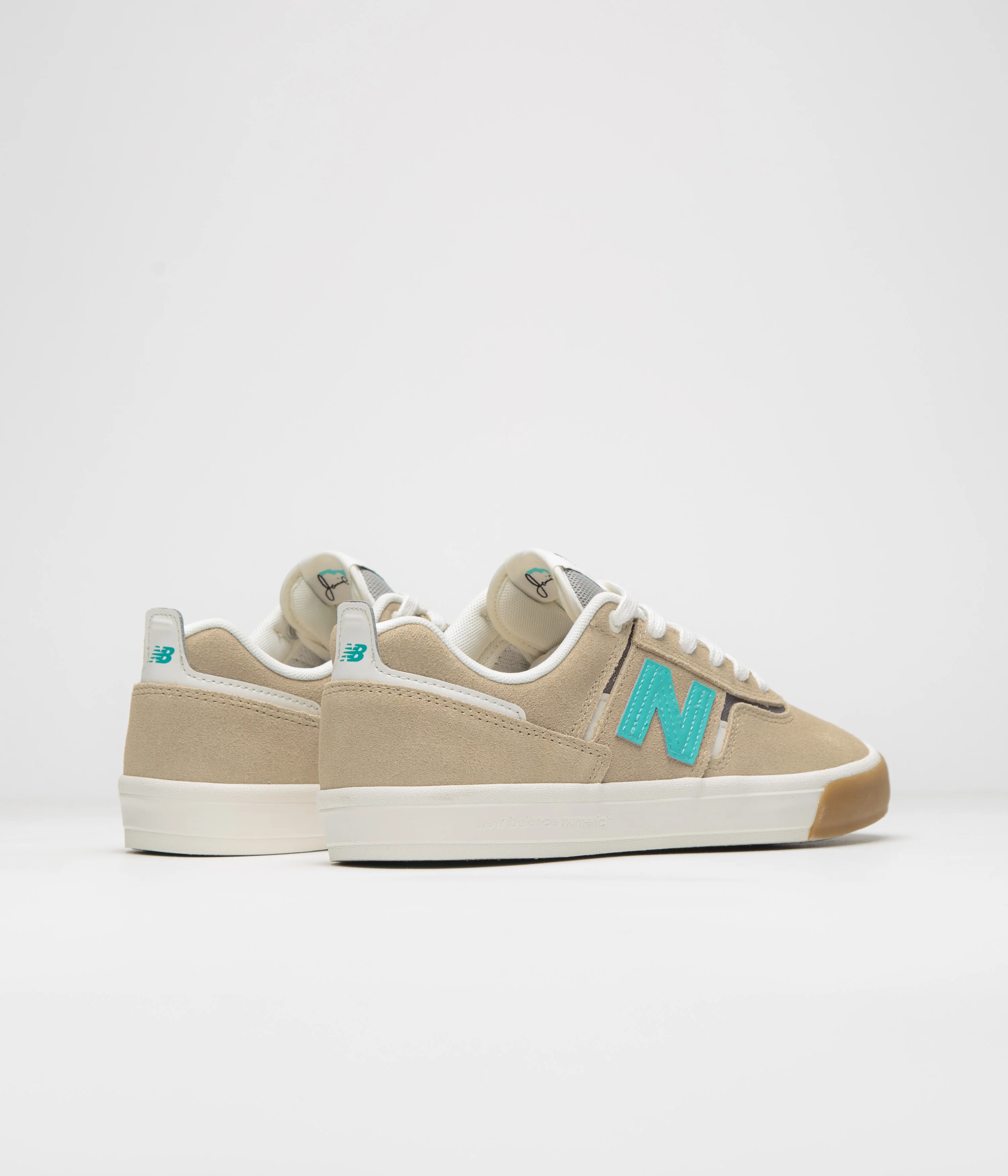 New Balance Numeric 306 Jamie Foy Shoes - Tan / Turquoise - Image 4