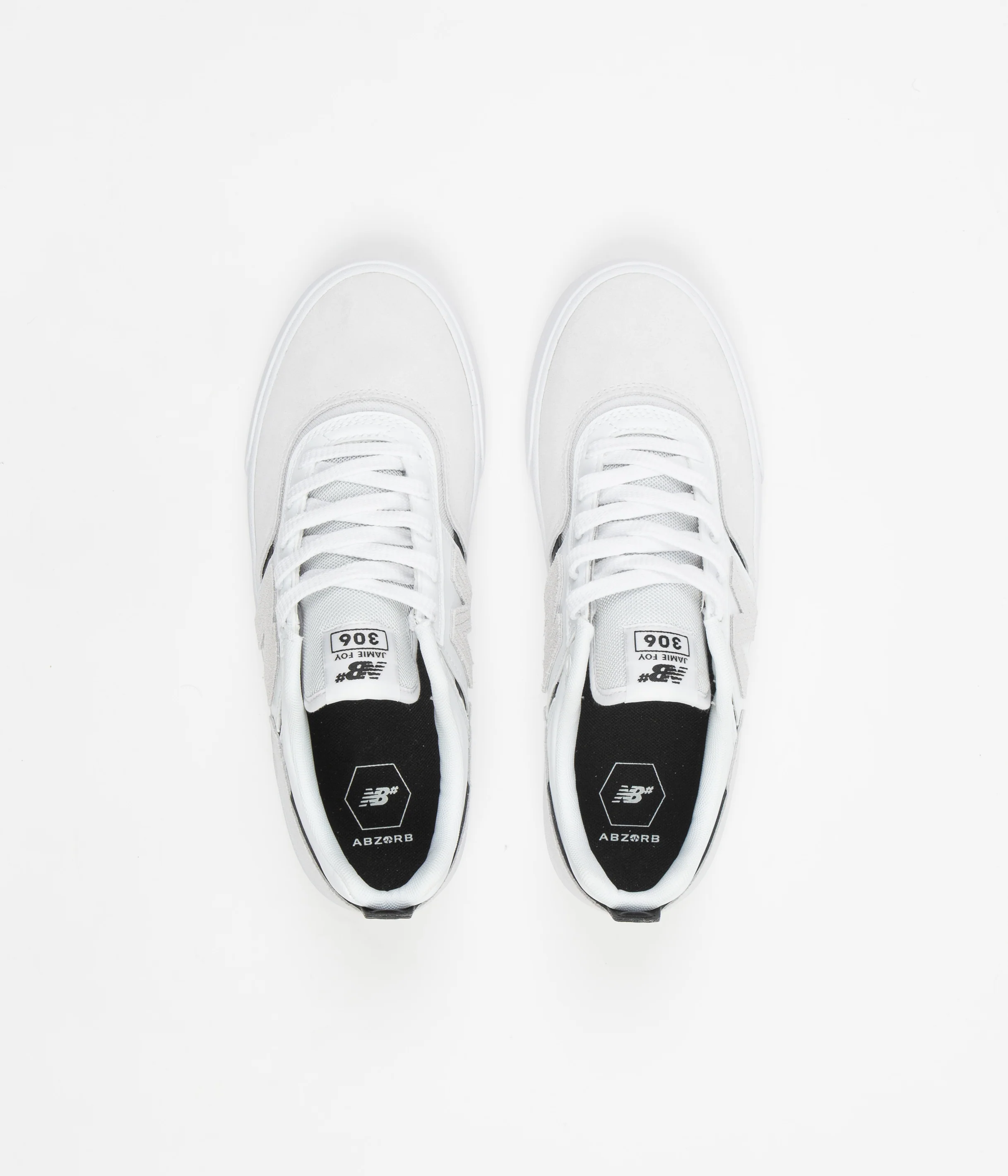 New Balance Numeric 306 Jamie Foy Shoes - White / White / Black - Image 8
