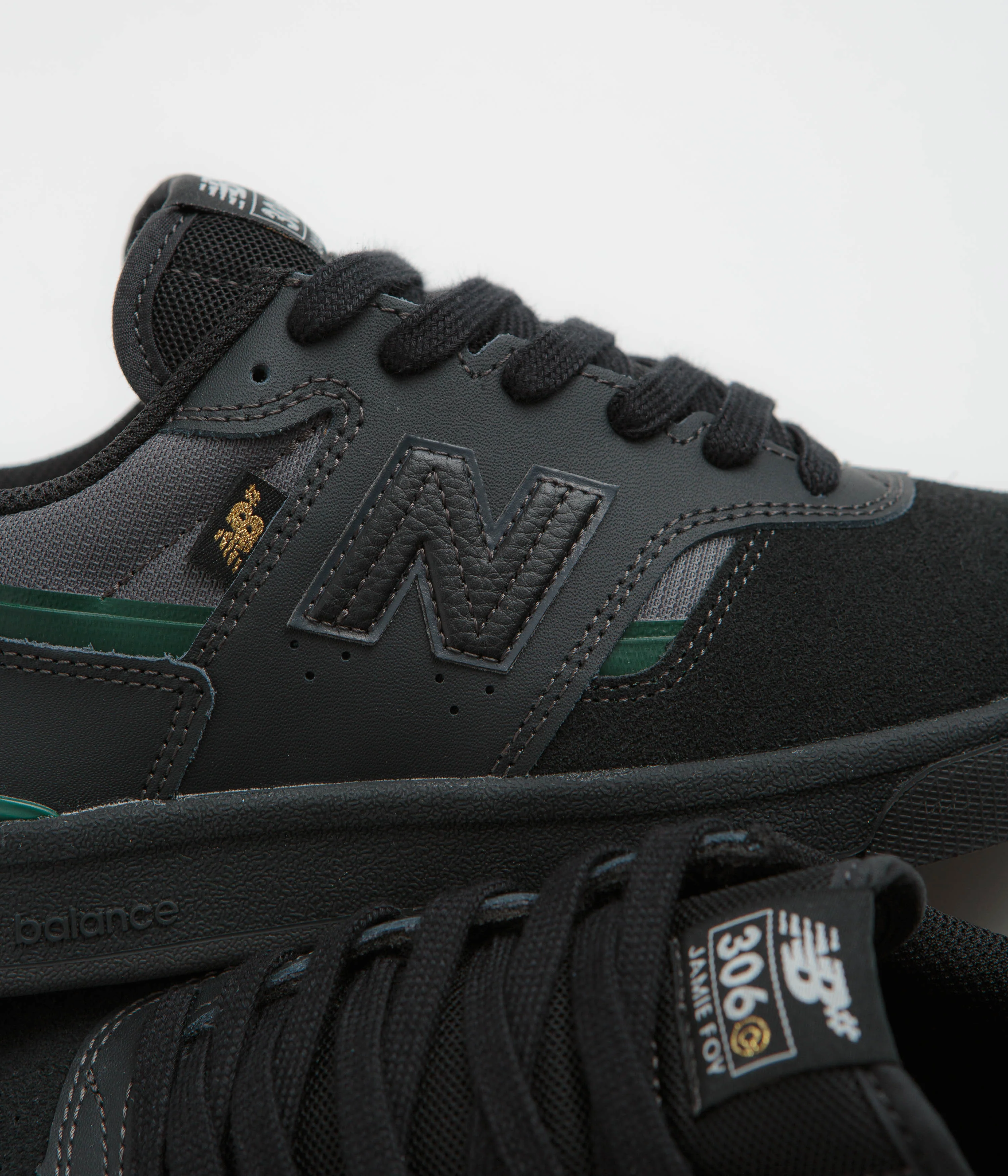 New Balance Numeric 306C Jamie Foy Shoes - Black / Black - Image 3