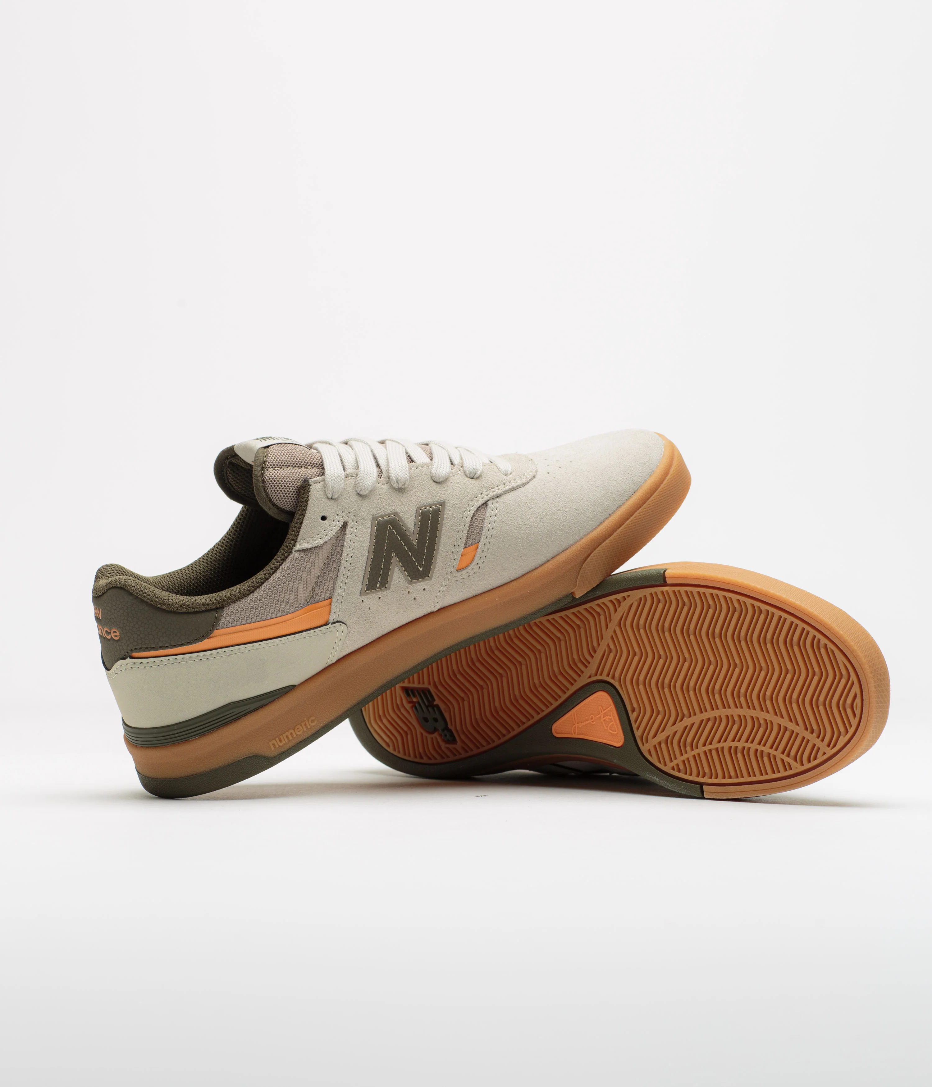 New Balance Numeric 306C Jamie Foy Shoes - Timberwolf / Olive - Image 5