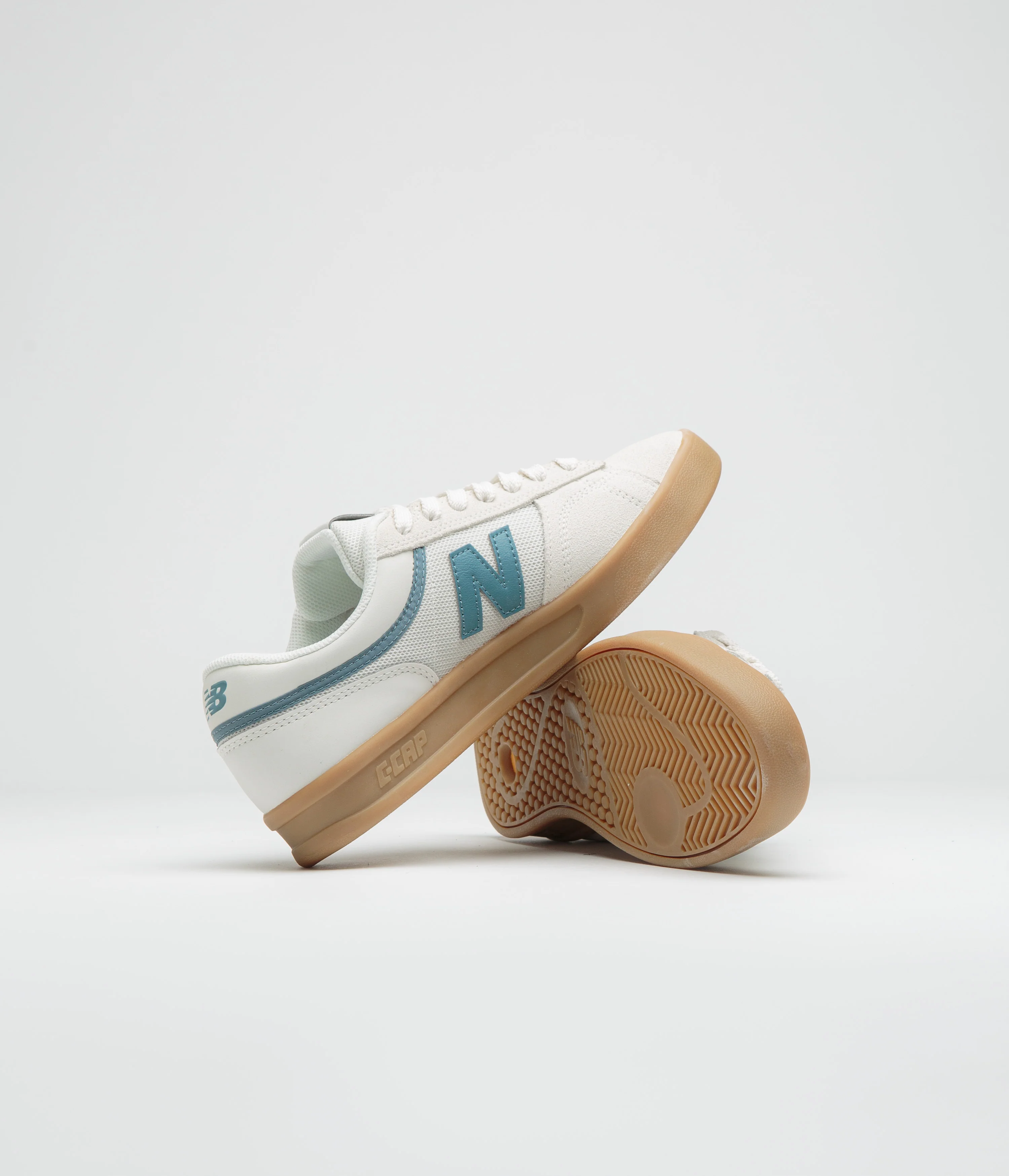 New Balance Numeric 430 Shoes - Sea Salt / Green - Image 5