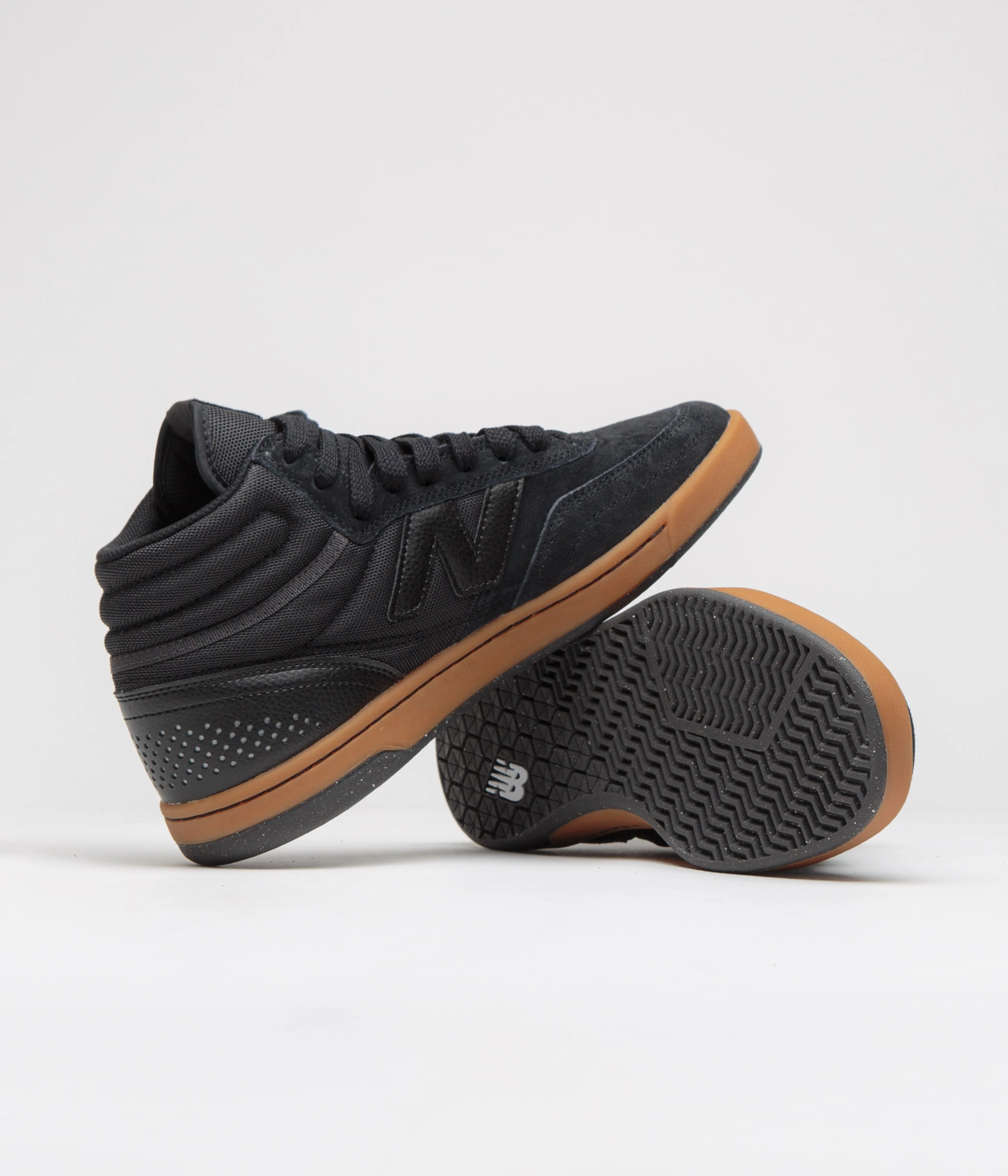 New Balance Numeric 440 Hi Shoes - Black / Black / Gum - Image 5